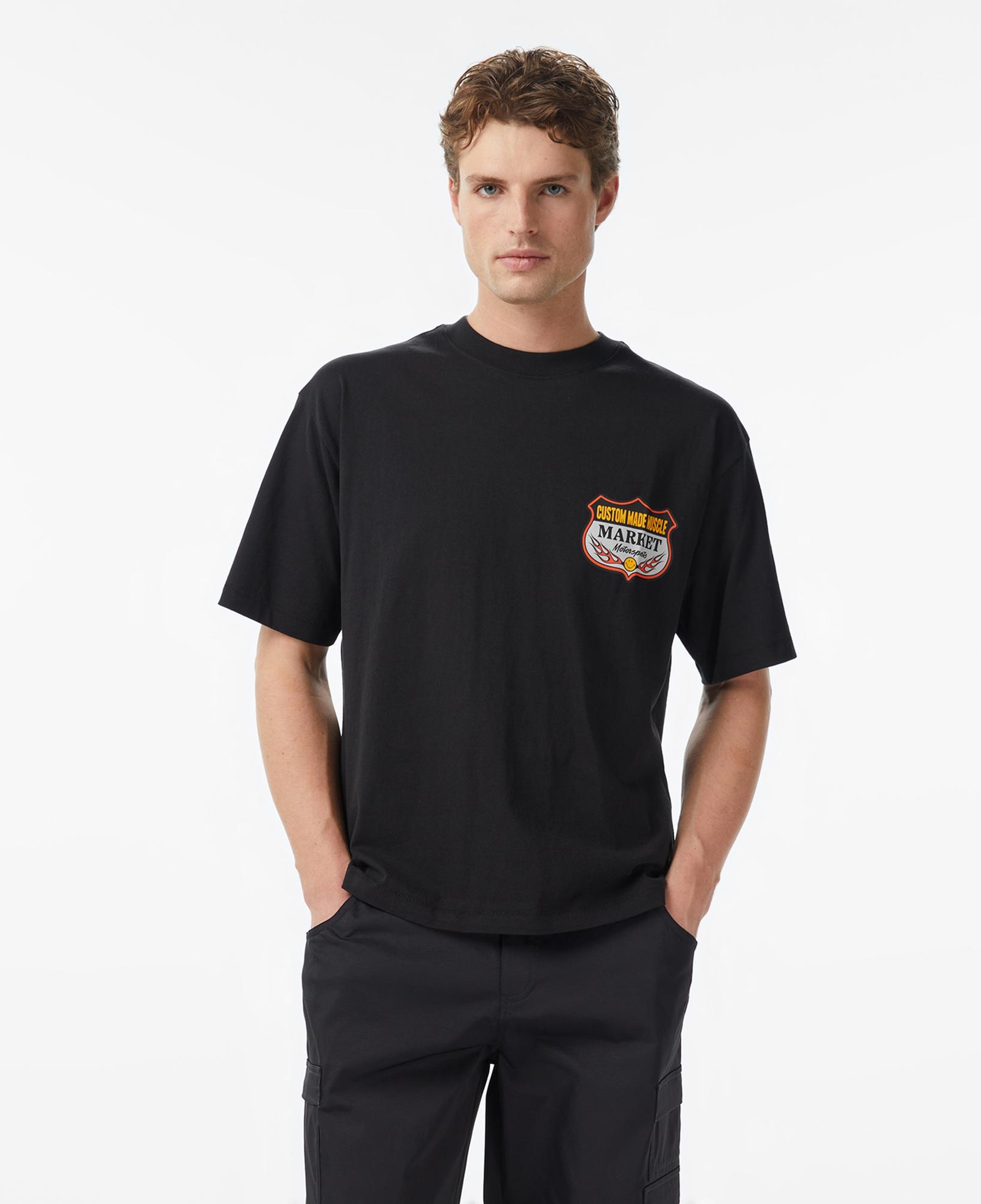 Market Smiley Burnt Rubber Erkek Gri T-Shirt