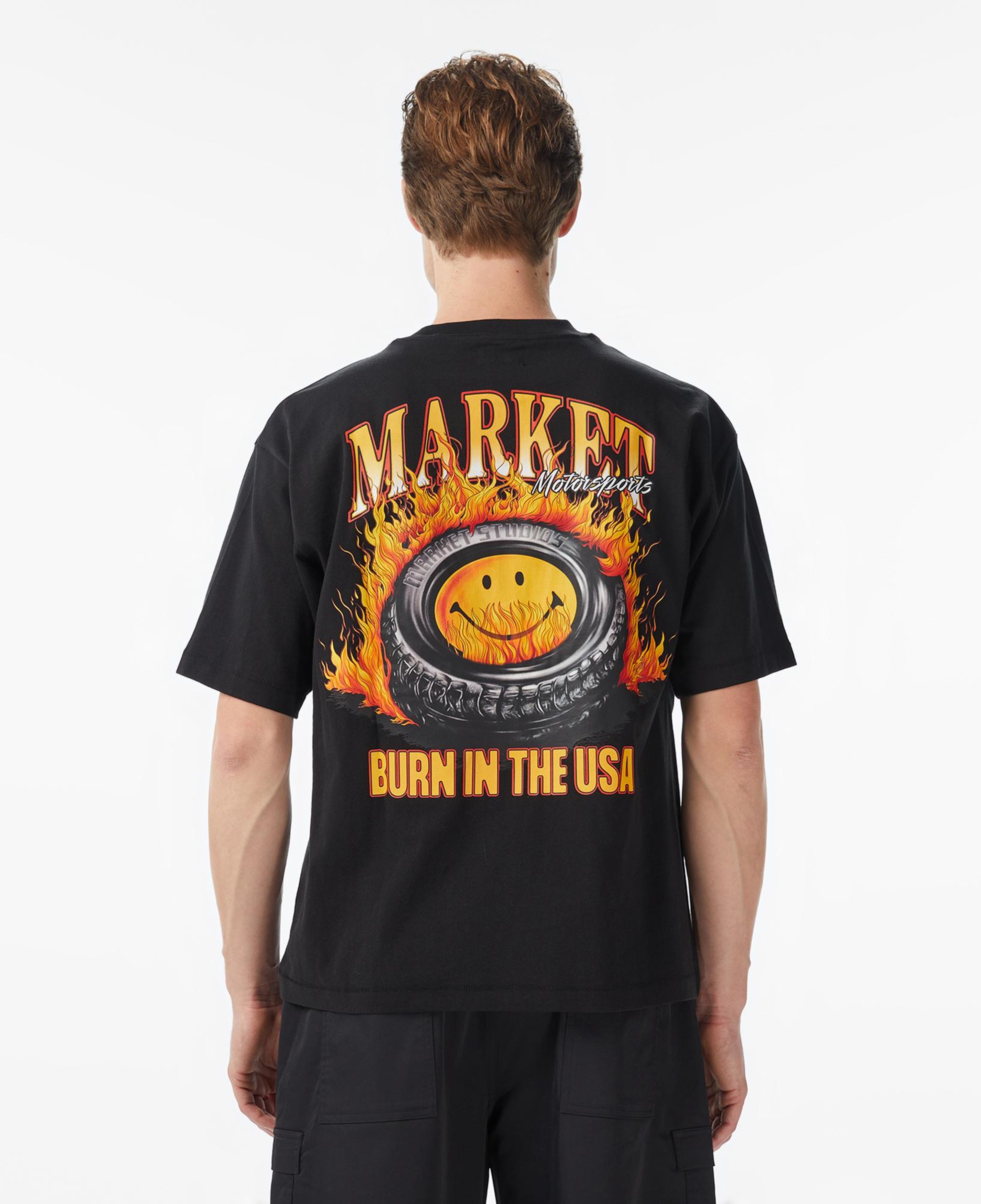 Market Smiley Burnt Rubber Erkek Gri T-Shirt
