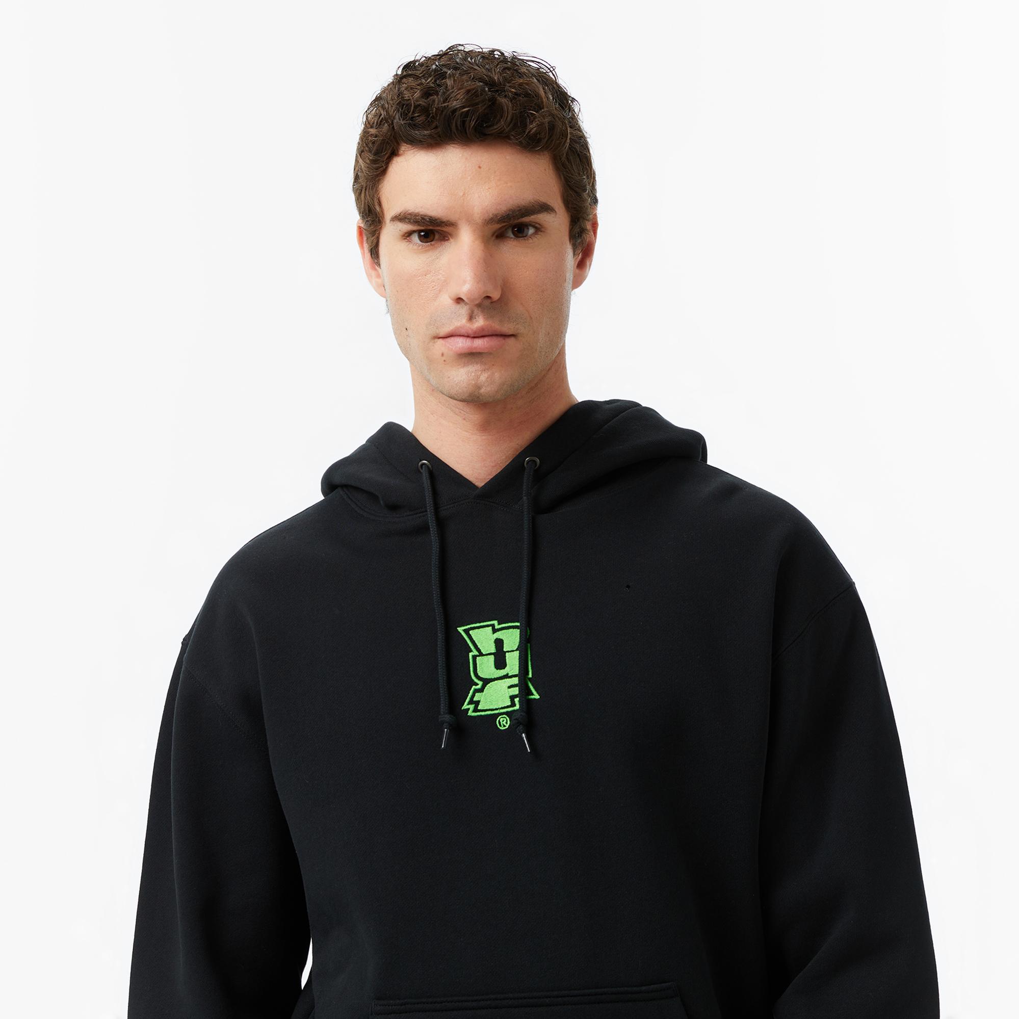 Huf Megablast Pullover Erkek Siyah Hoodie