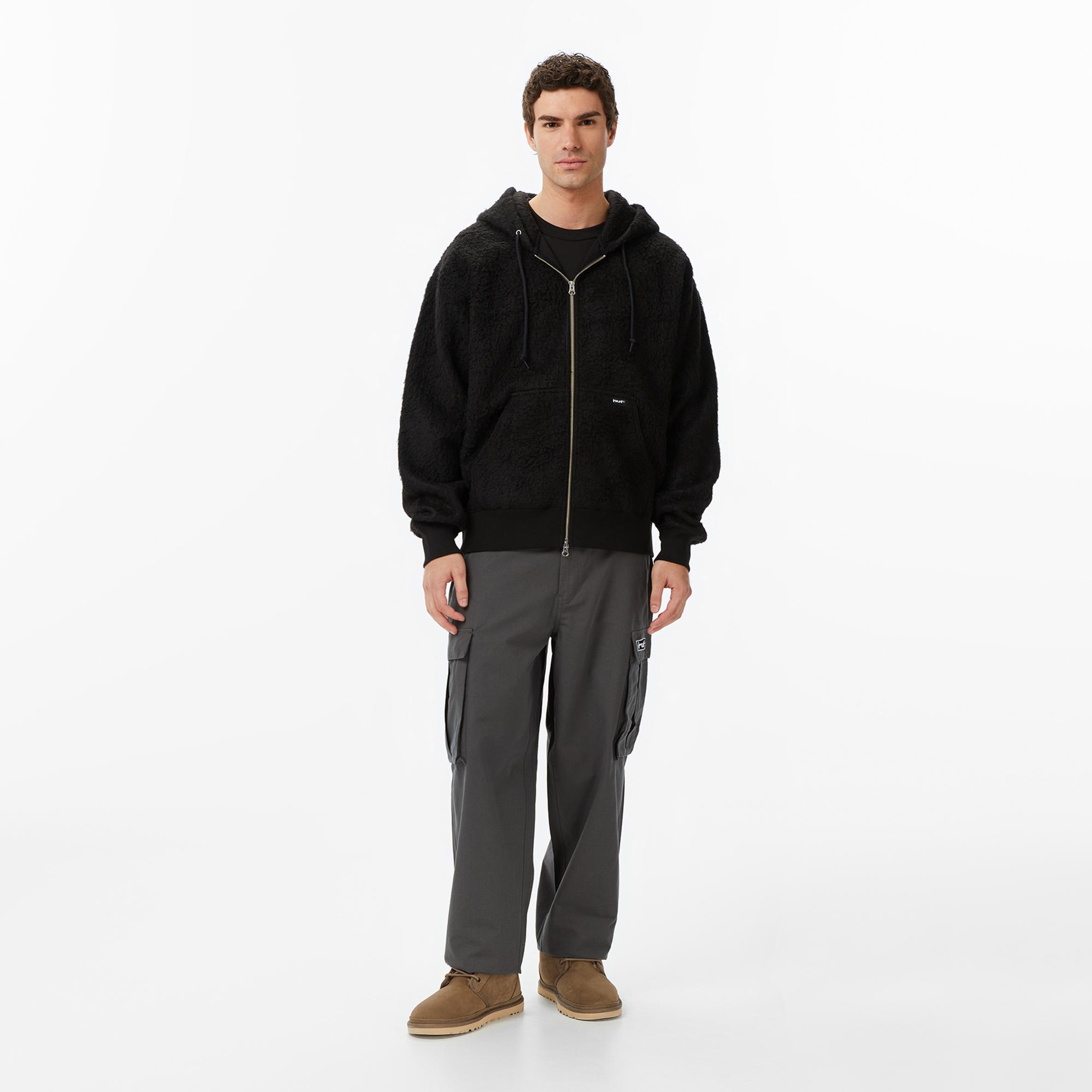 Huf Corso Heavyweight Full Zip Erkek Siyah Sweatshirt