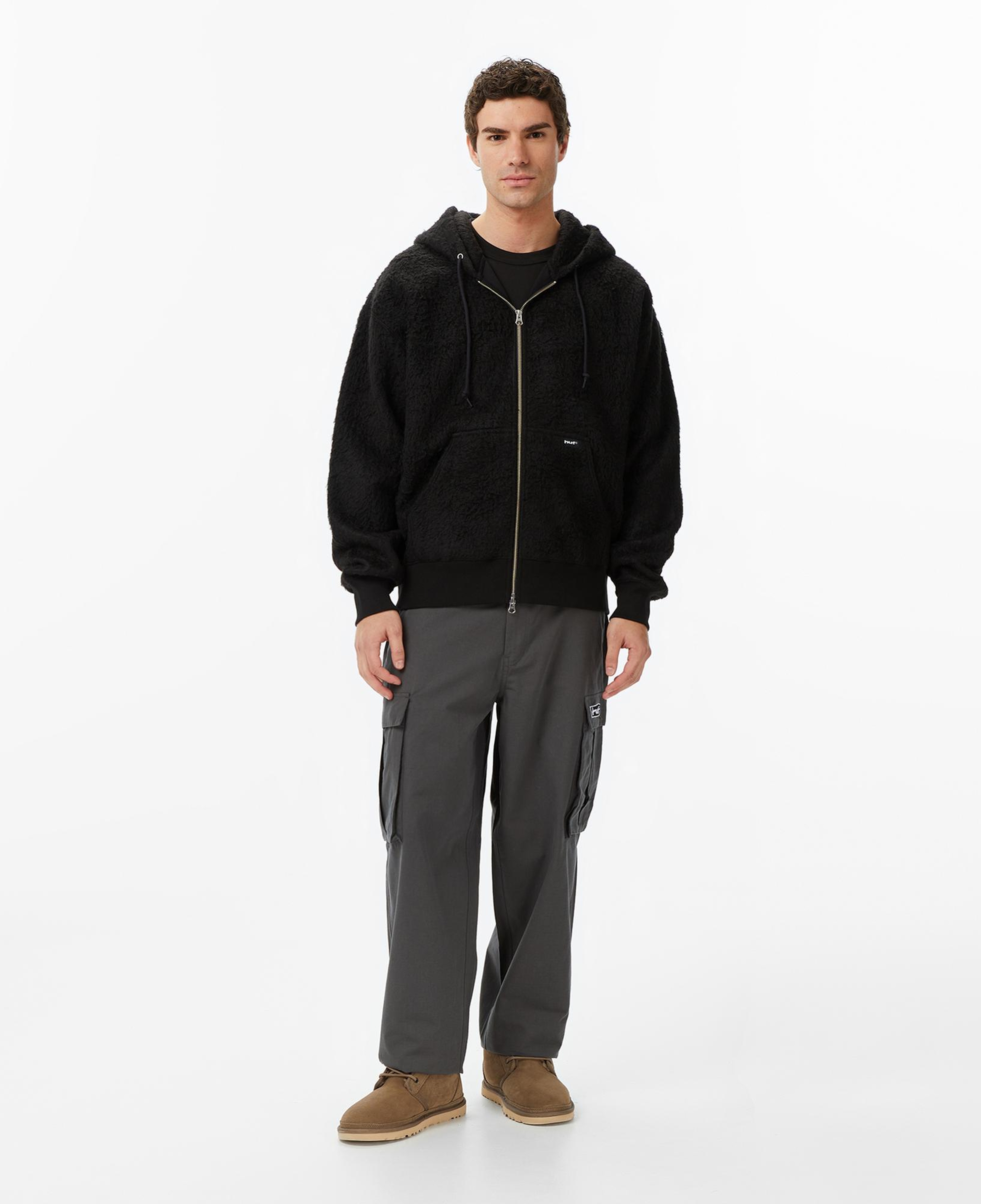 Huf Corso Heavyweight Full Zip Erkek Siyah Sweatshirt