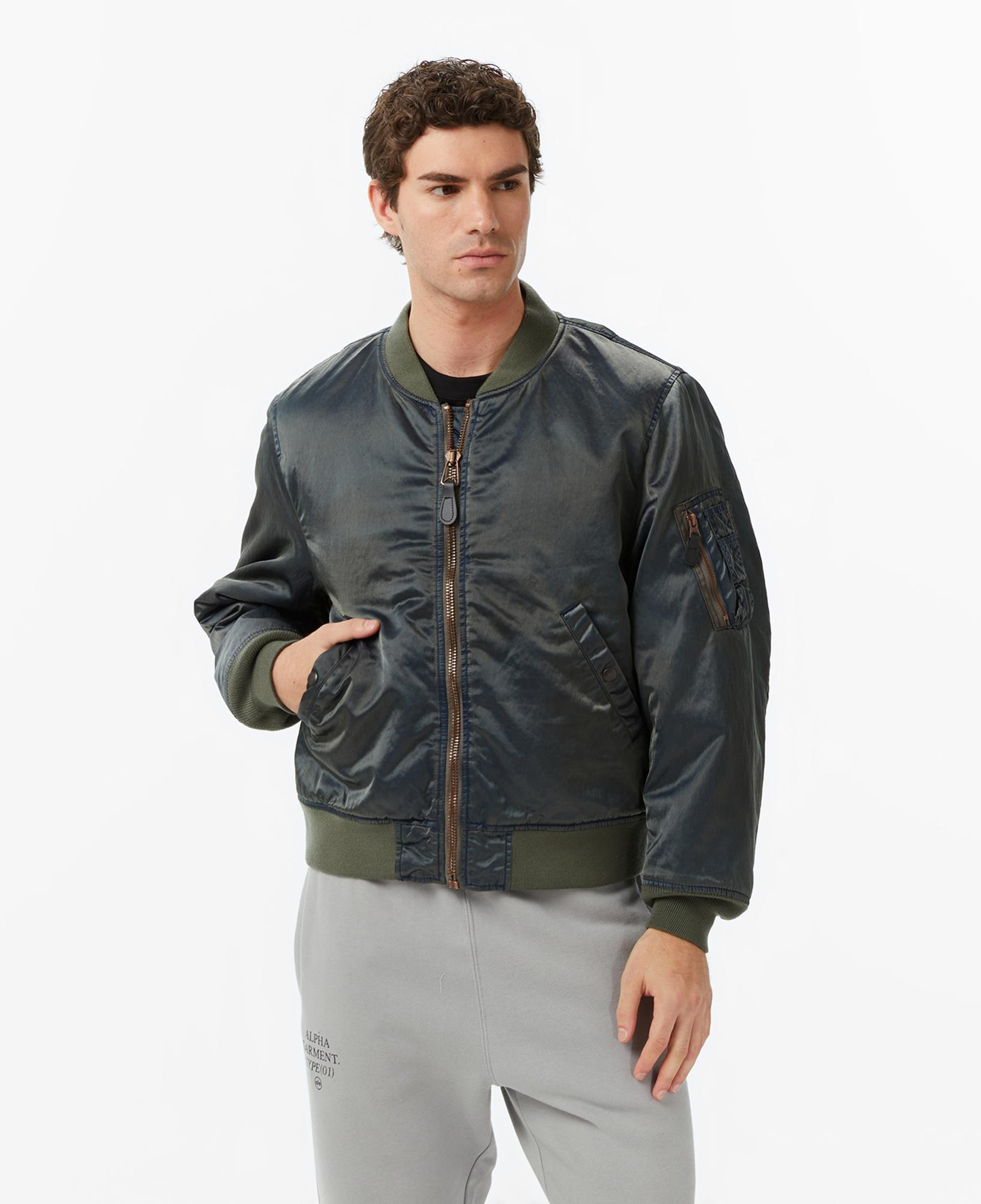 Alpha Industries x TNT MA-1 Flight Erkek Yeşil Bomber Ceket