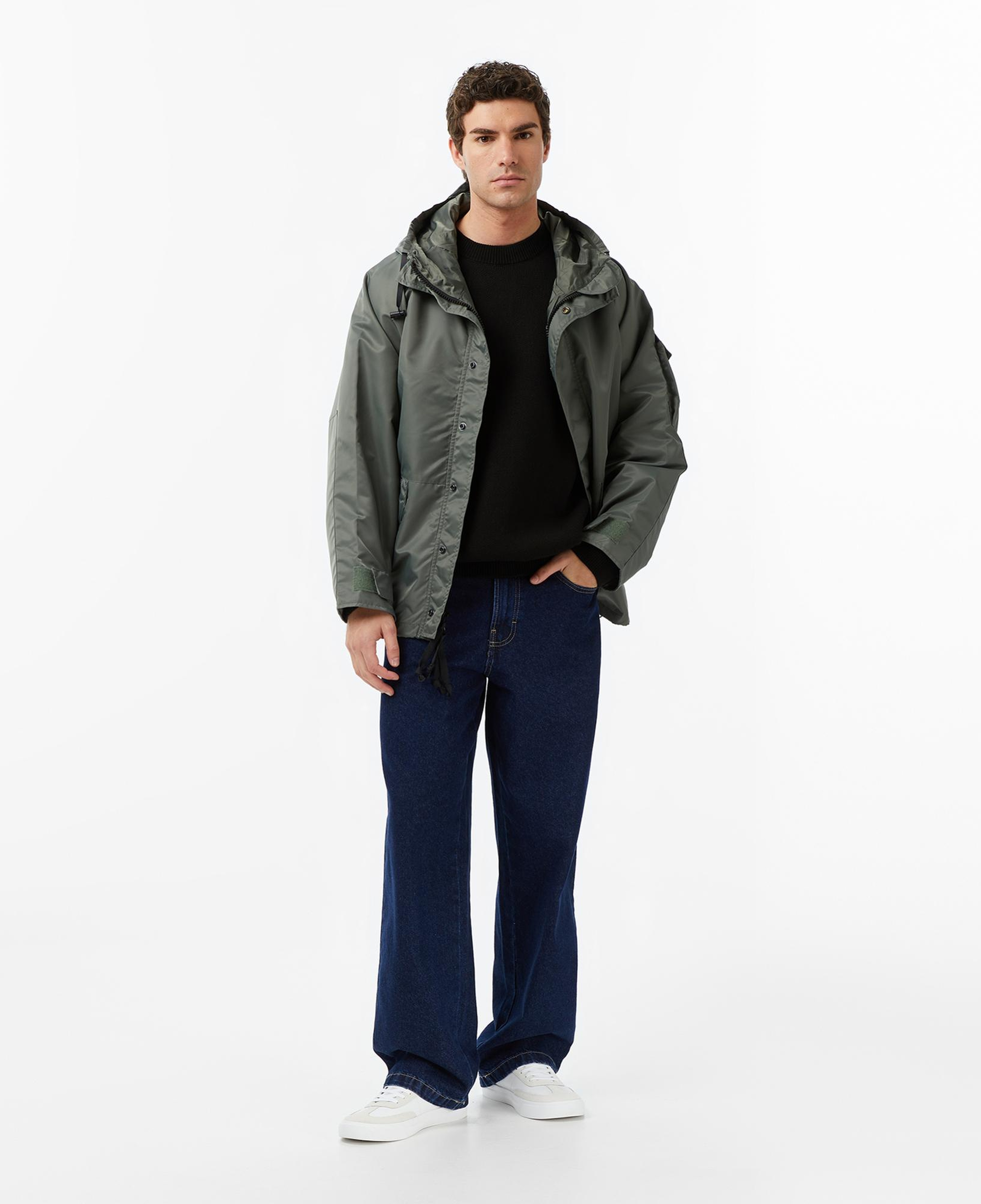 Alpha Industries N-3B Logo Oxford Erkek Yeşil Mont