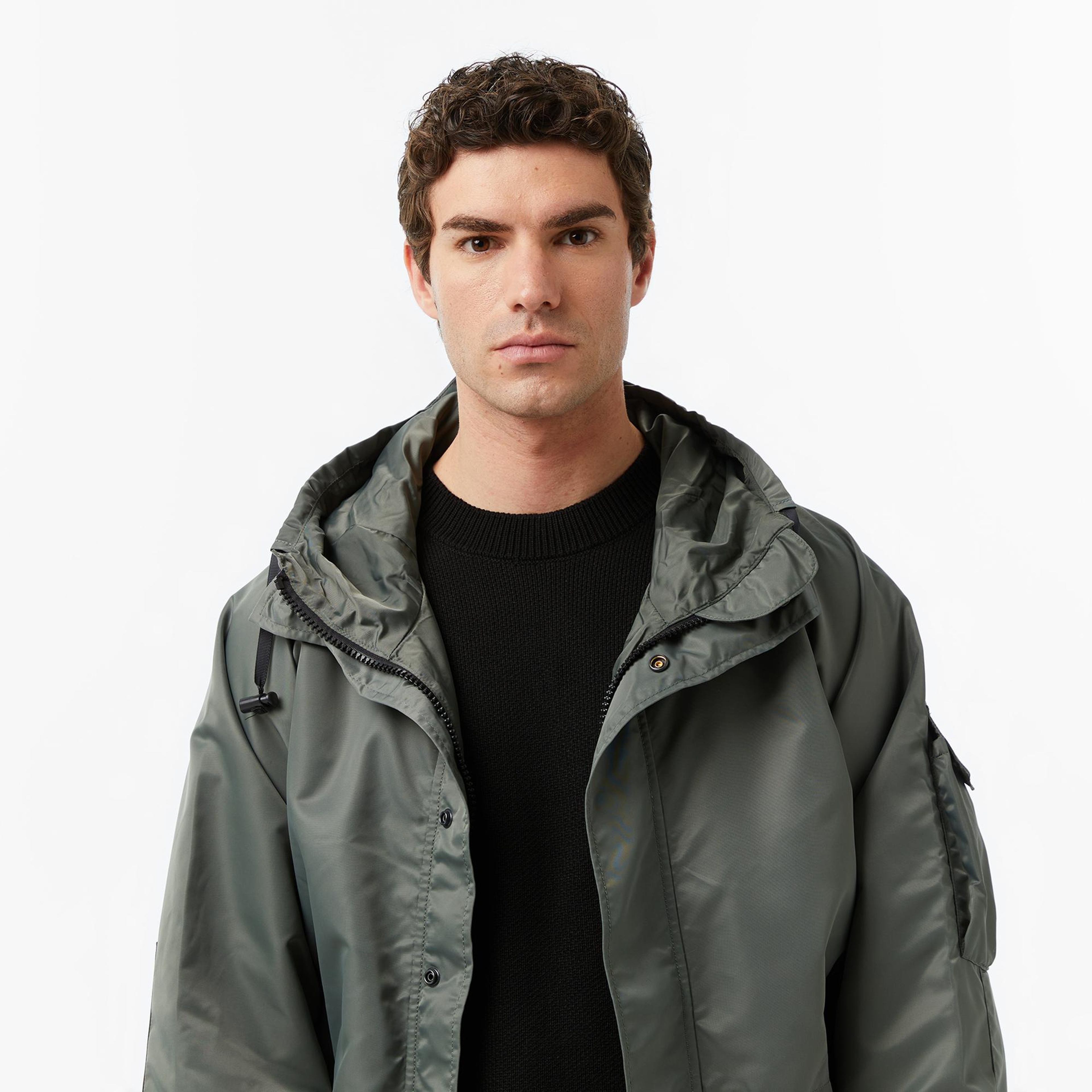 Alpha Industries N-3B Logo Oxford Erkek Yeşil Mont