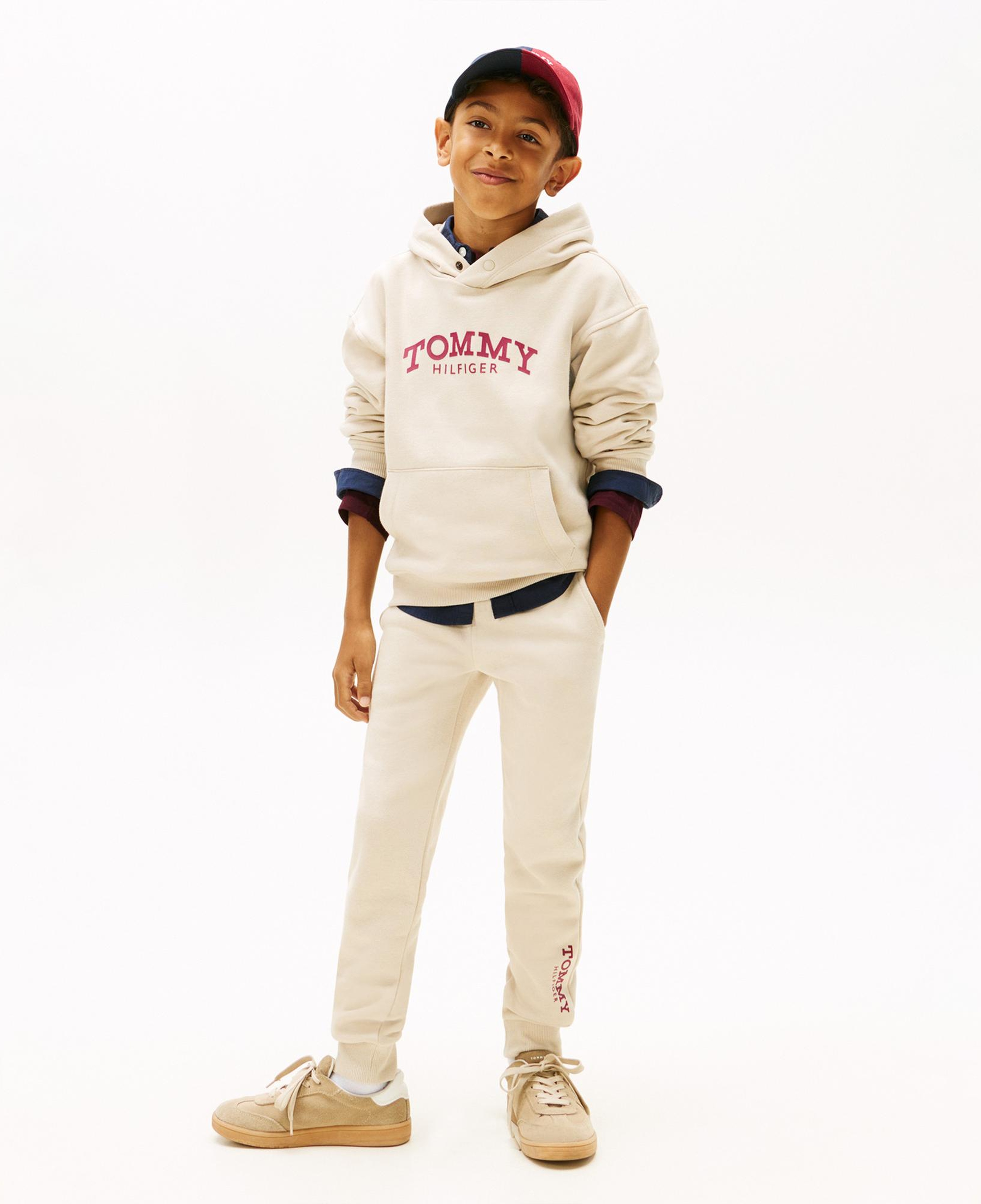 Tommy Hilfiger Monotype Print Graphic Çocuk Bej Eşofman Altı