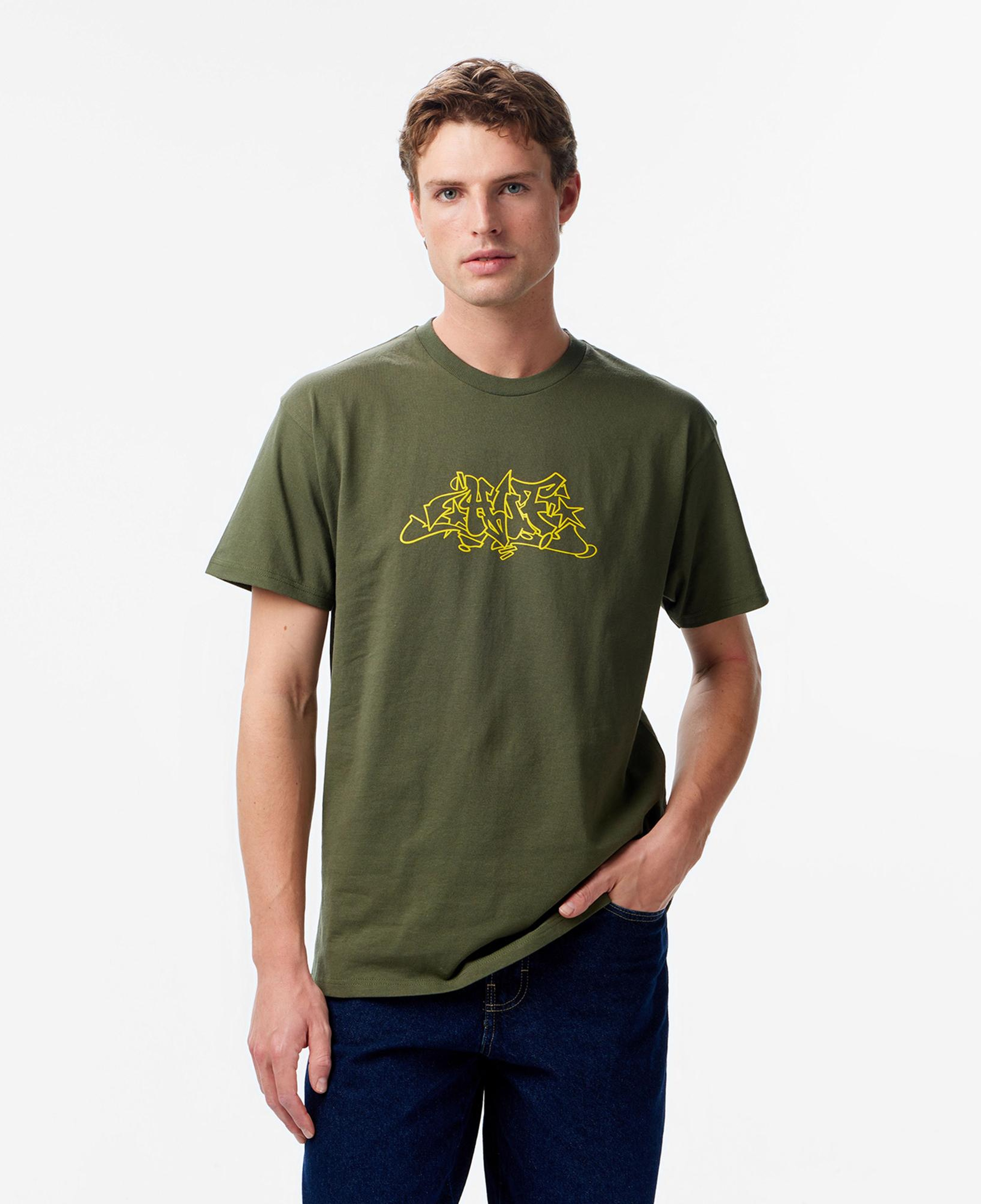 Huf Outline Erkek Gri T-Shirt
