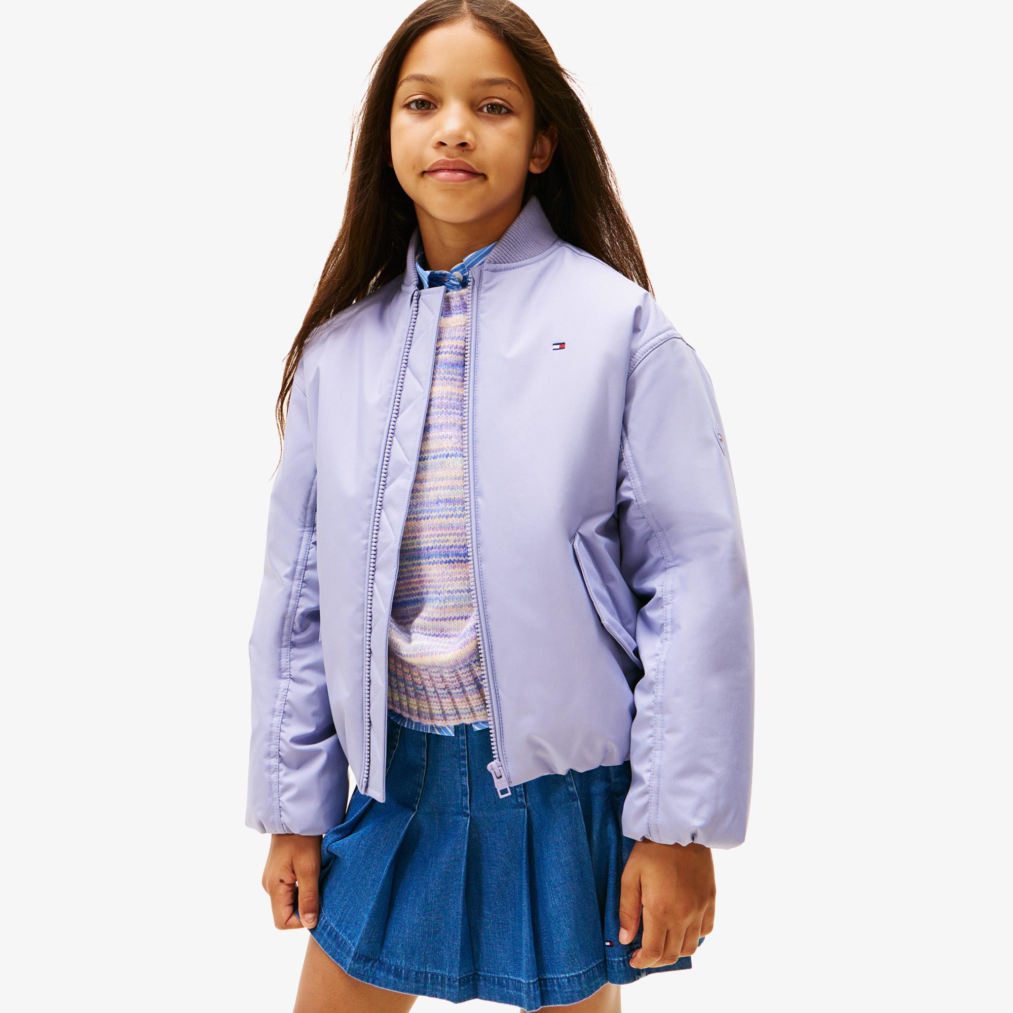 Tommy Hilfiger Padded Bomber Çocuk Mavi Ceket