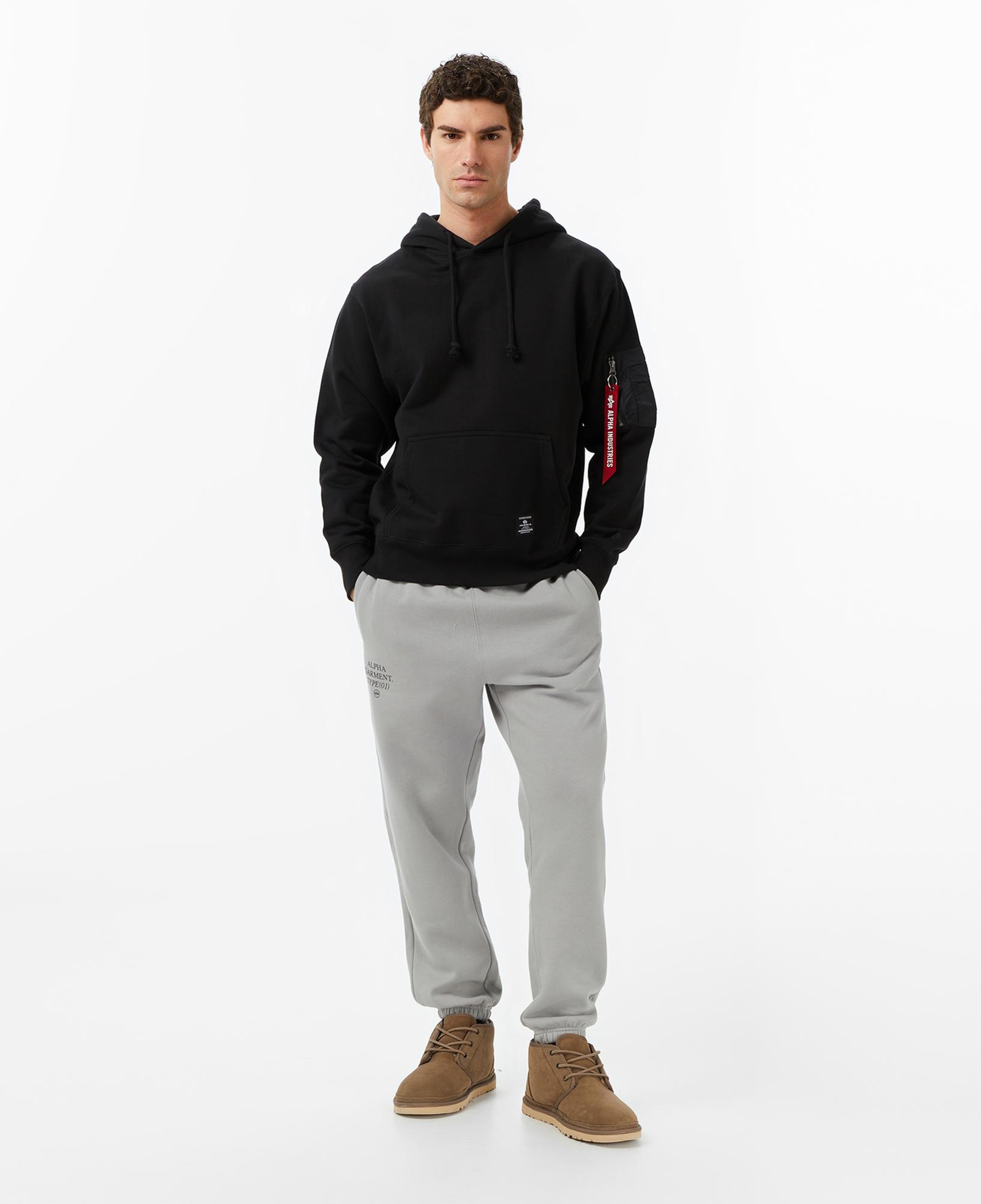 Alpha Industries Utility Pocket Erkek Siyah Hoodie