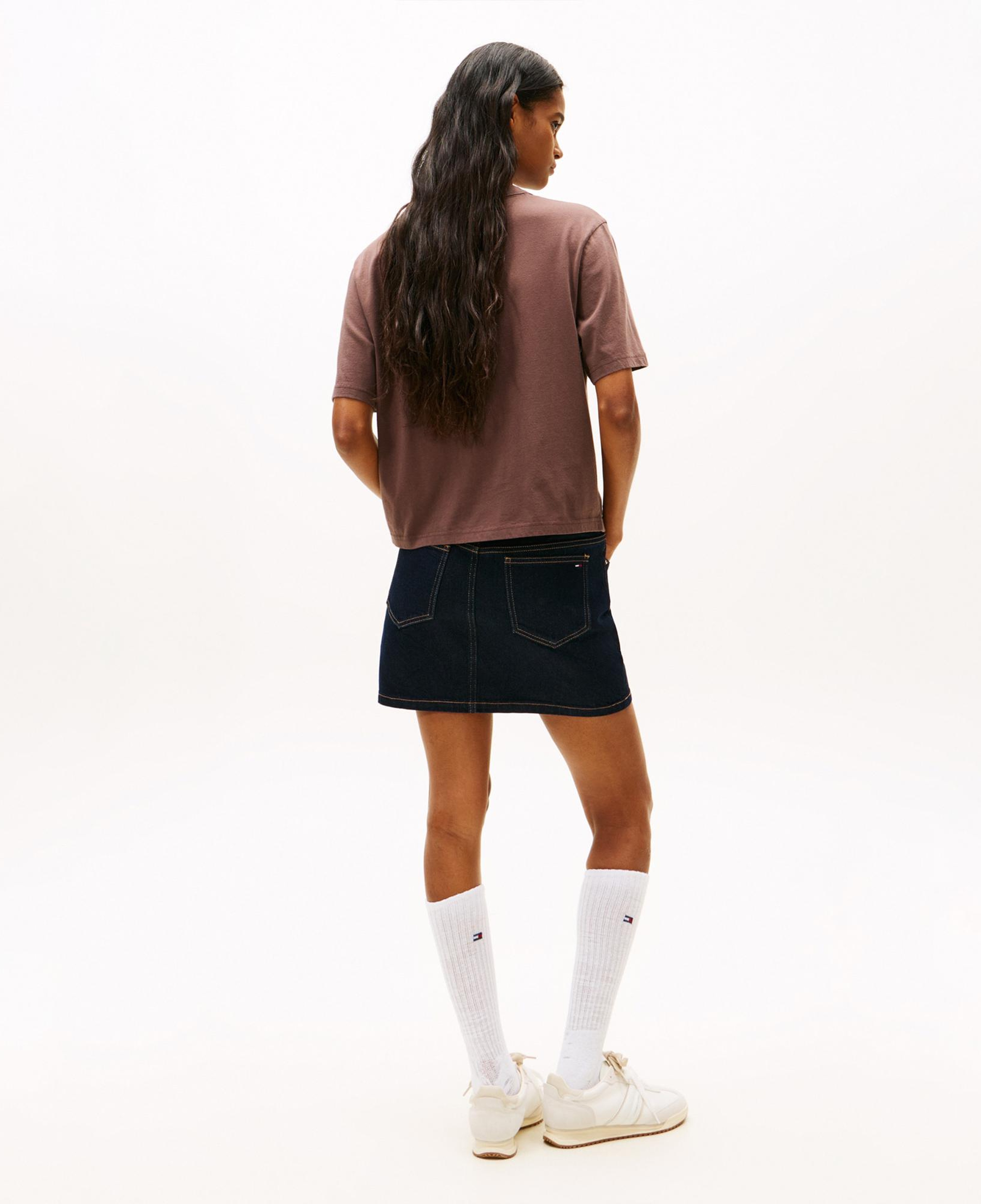 Tommy Hilfiger Bxy Badge Kadın Kahverengi T-Shirt