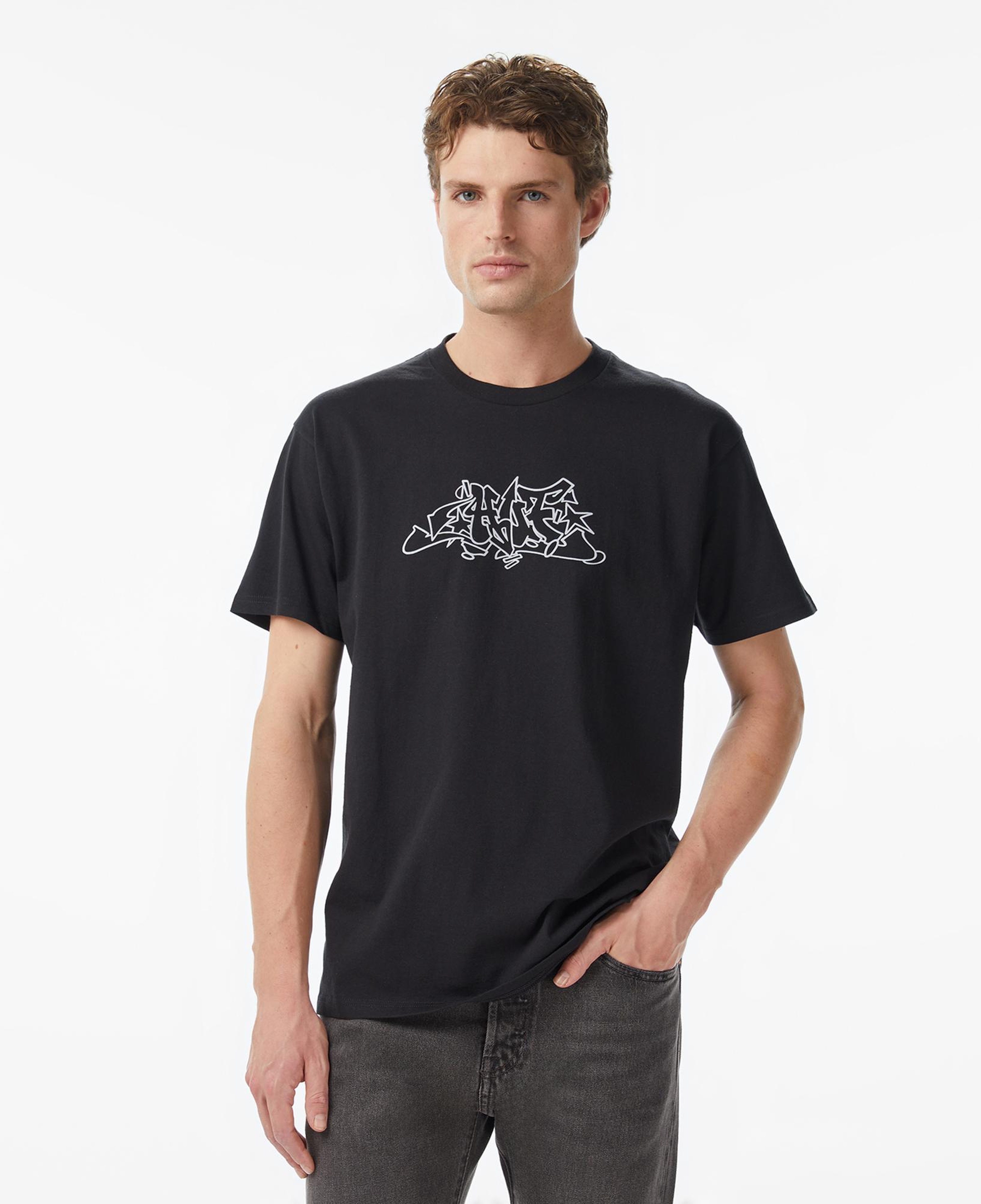 Huf Outline Erkek Siyah T-Shirt