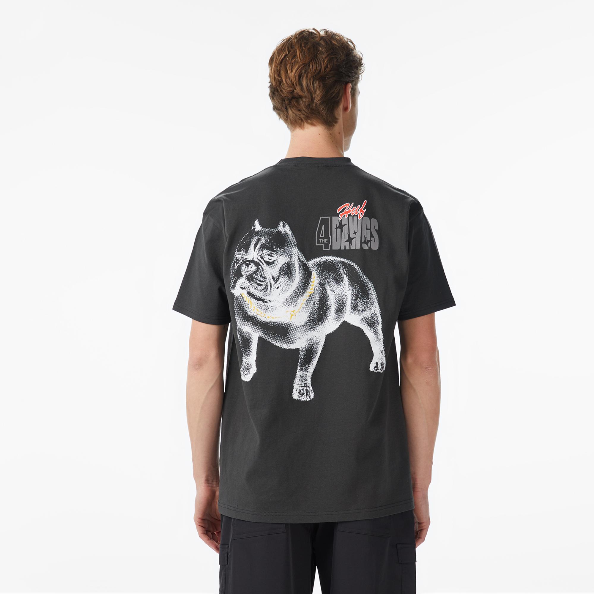 Huf 4 The Dawgs Erkek Siyah T-Shirt