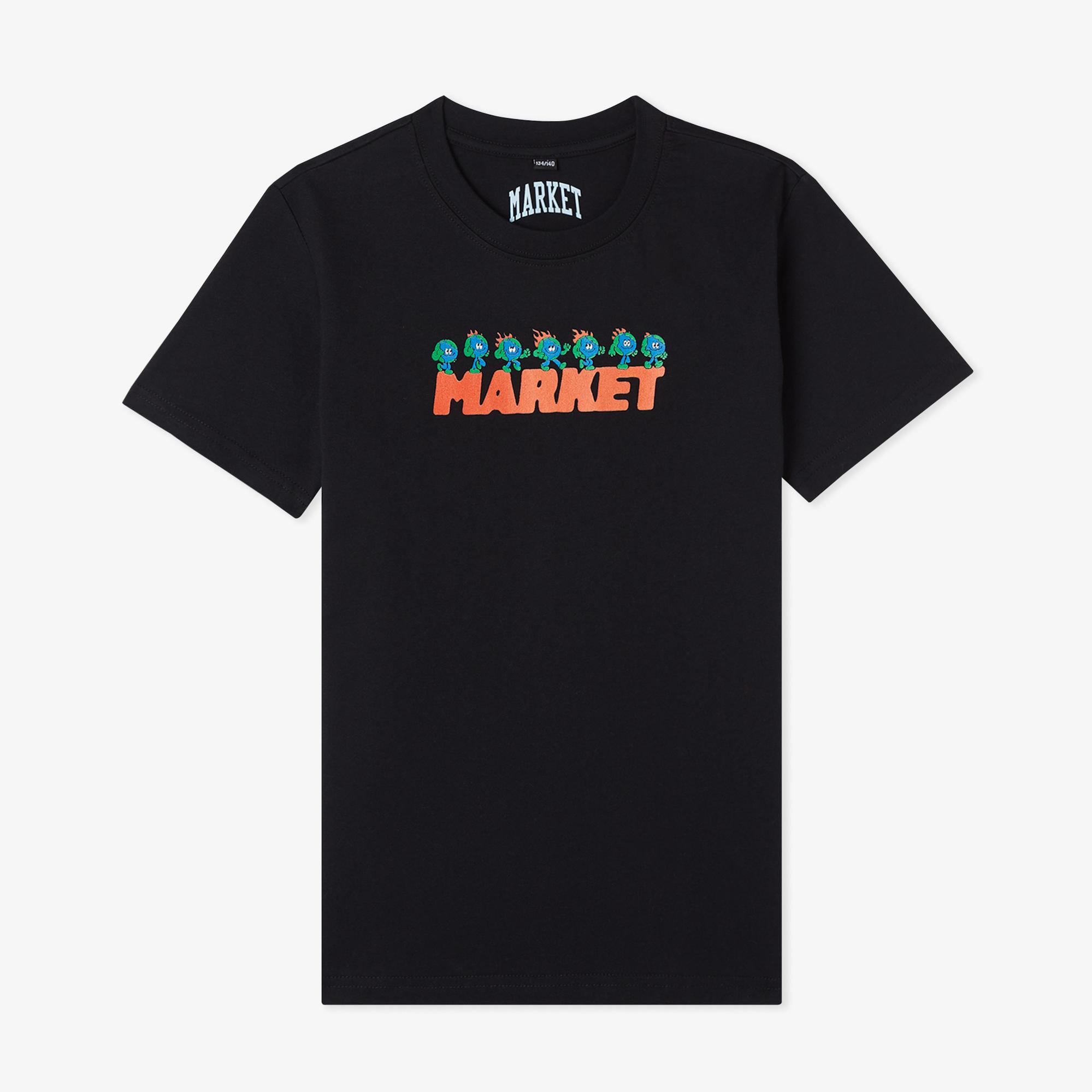 Market Fire Frolic Çocuk Siyah T-Shirt