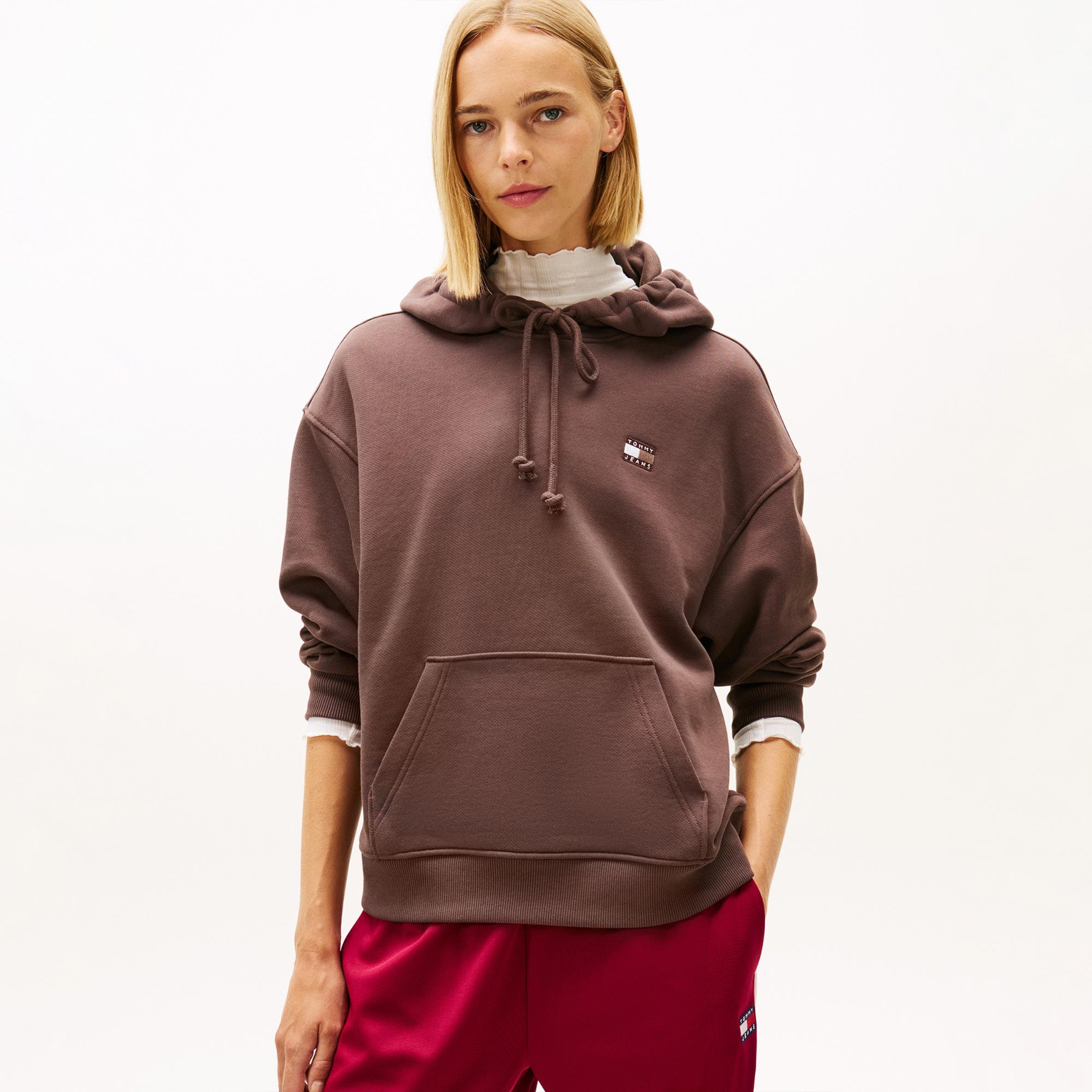 Tommy Hilfiger Bxy Badge Kadın Kahverengi Sweatshirt