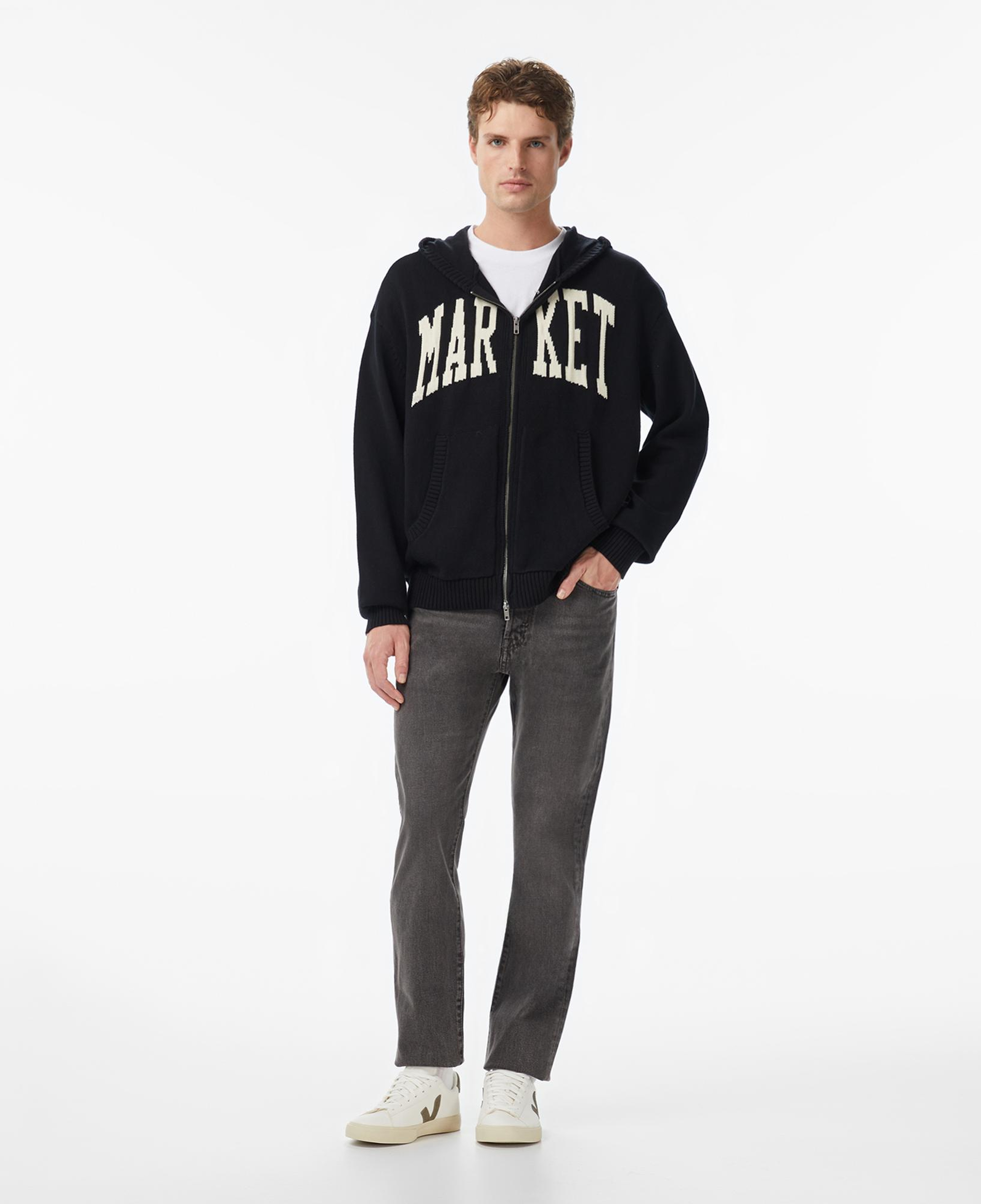 Market Classic Full Zip Erkek Gri Sweatshirt