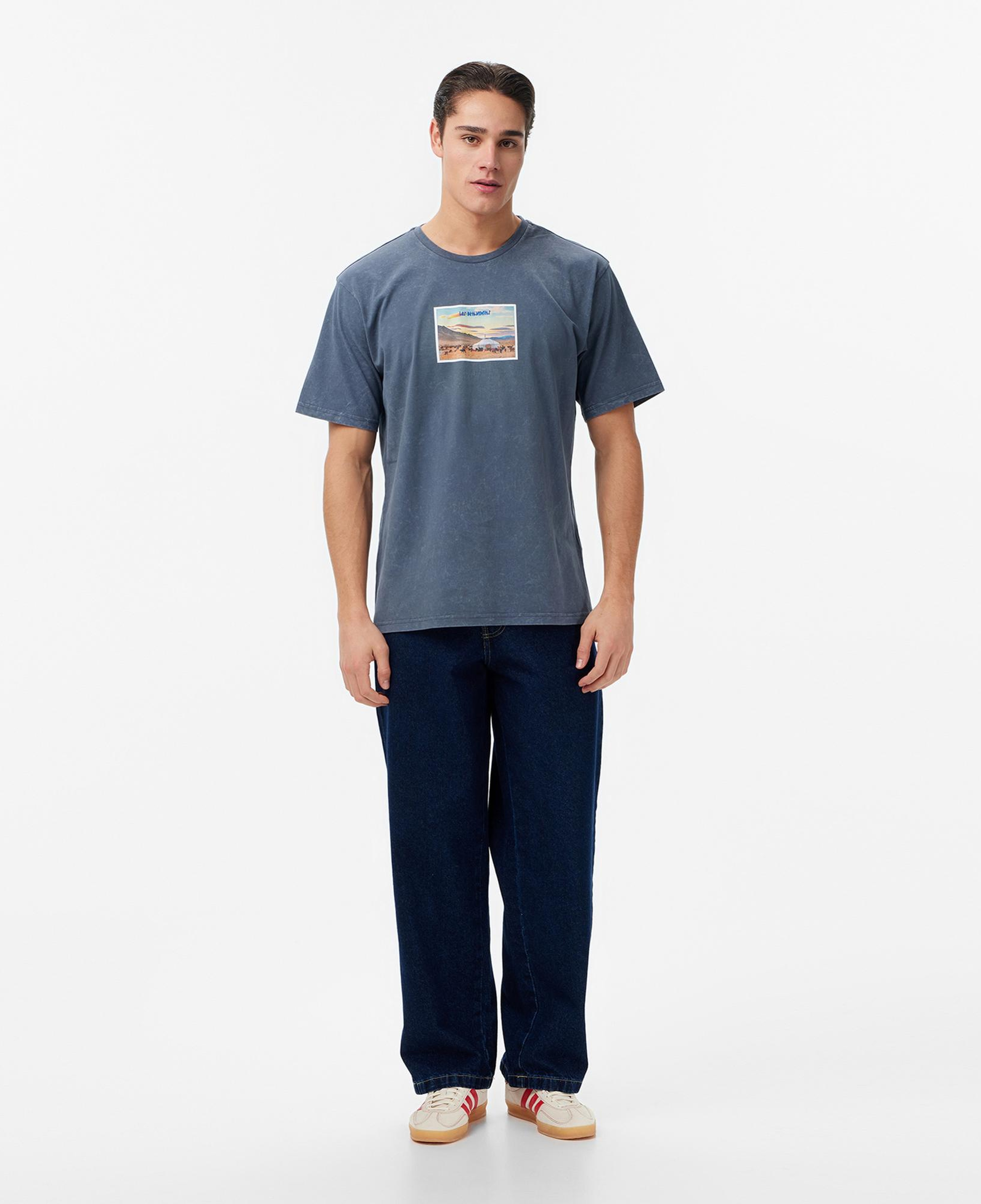 Les Benjamins Regular Fit Erkek Mavi T-Shirt