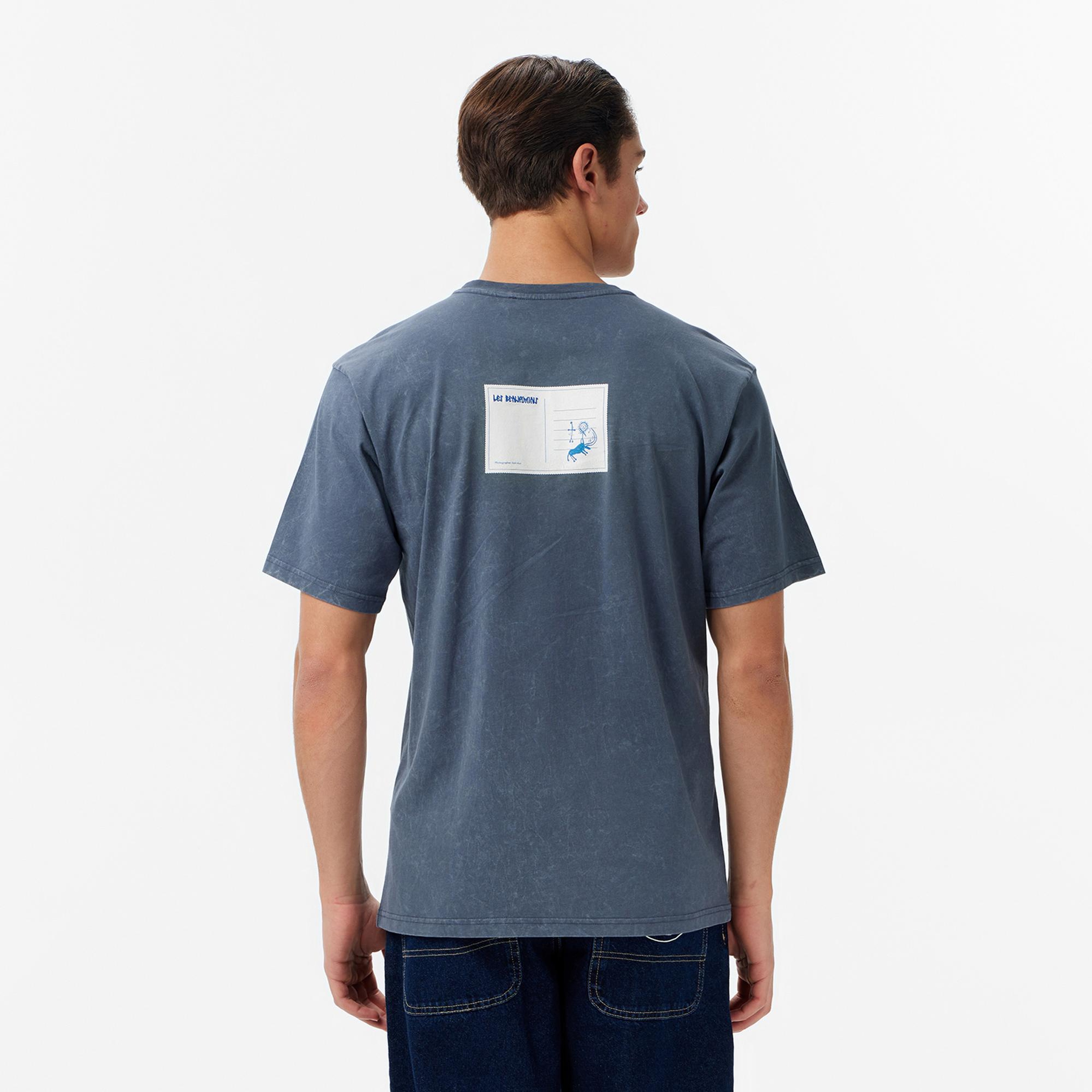 Les Benjamins Regular Fit Erkek Mavi T-Shirt