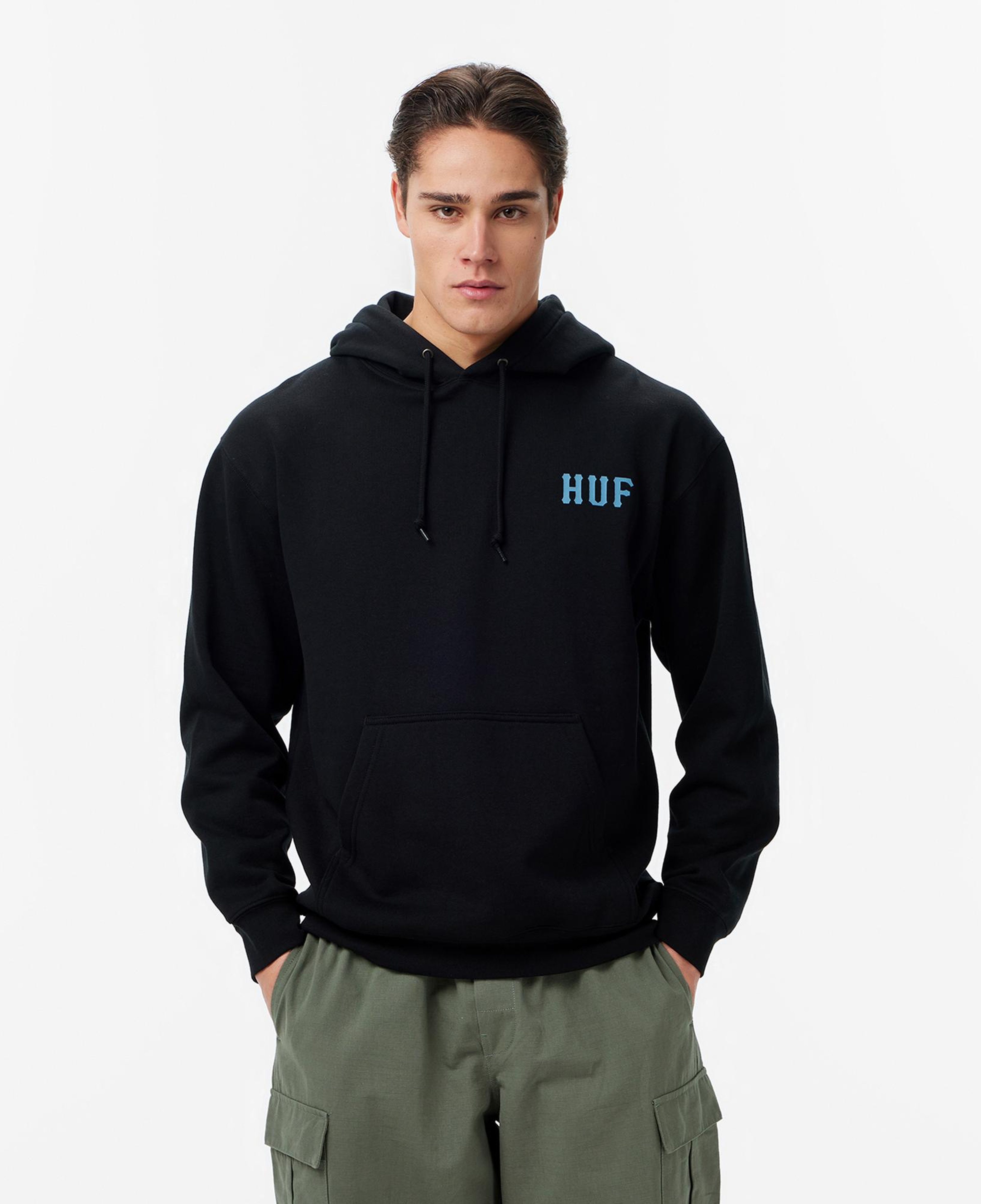 Huf Classic Pullover Erkek Siyah Sweatshirt
