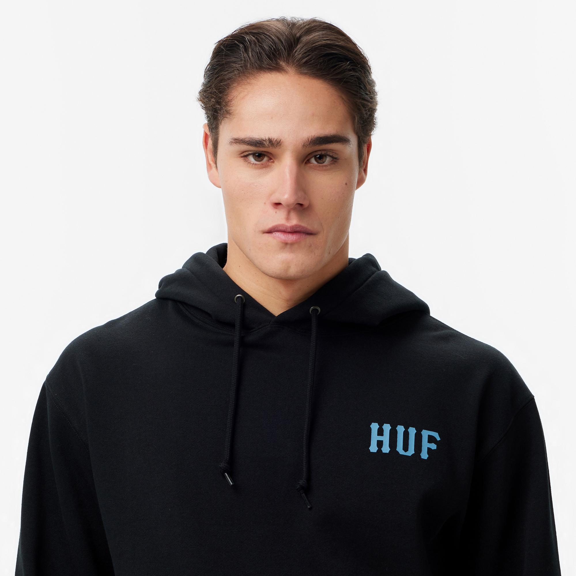 Huf Classic Pullover Erkek Siyah Sweatshirt
