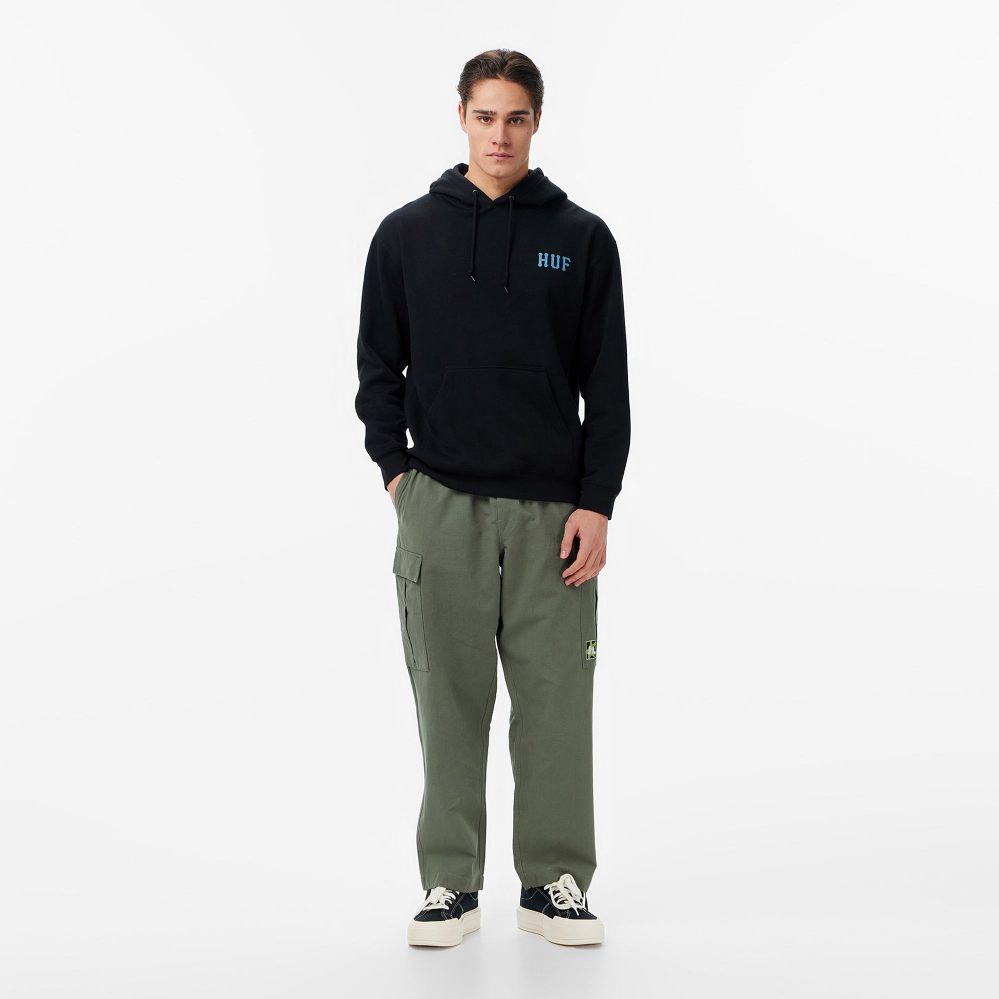 Huf Classic Pullover Erkek Siyah Sweatshirt