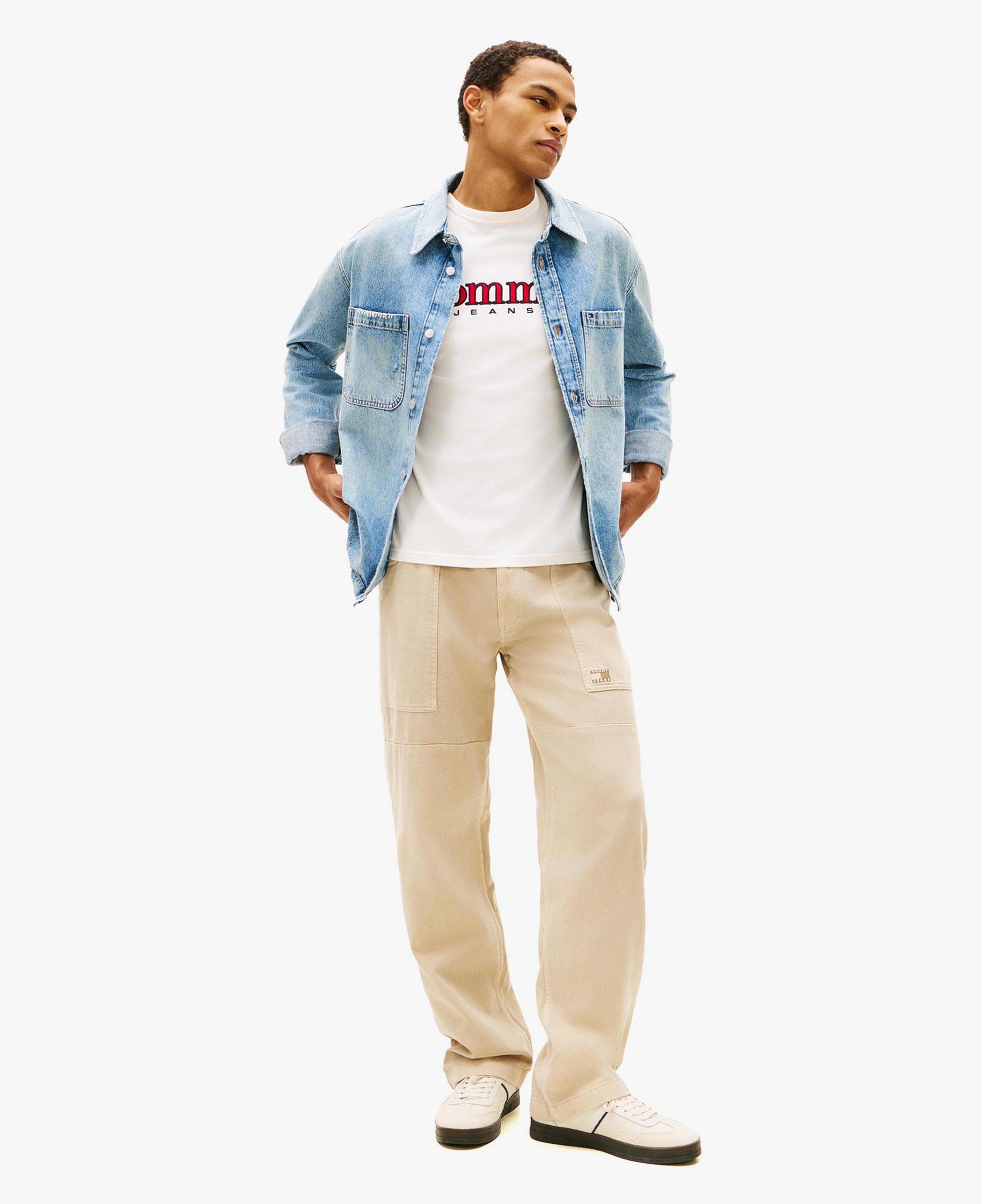 Tommy Hilfiger Jaimie Fabric Blocking Pant Erkek Bej Pantolon