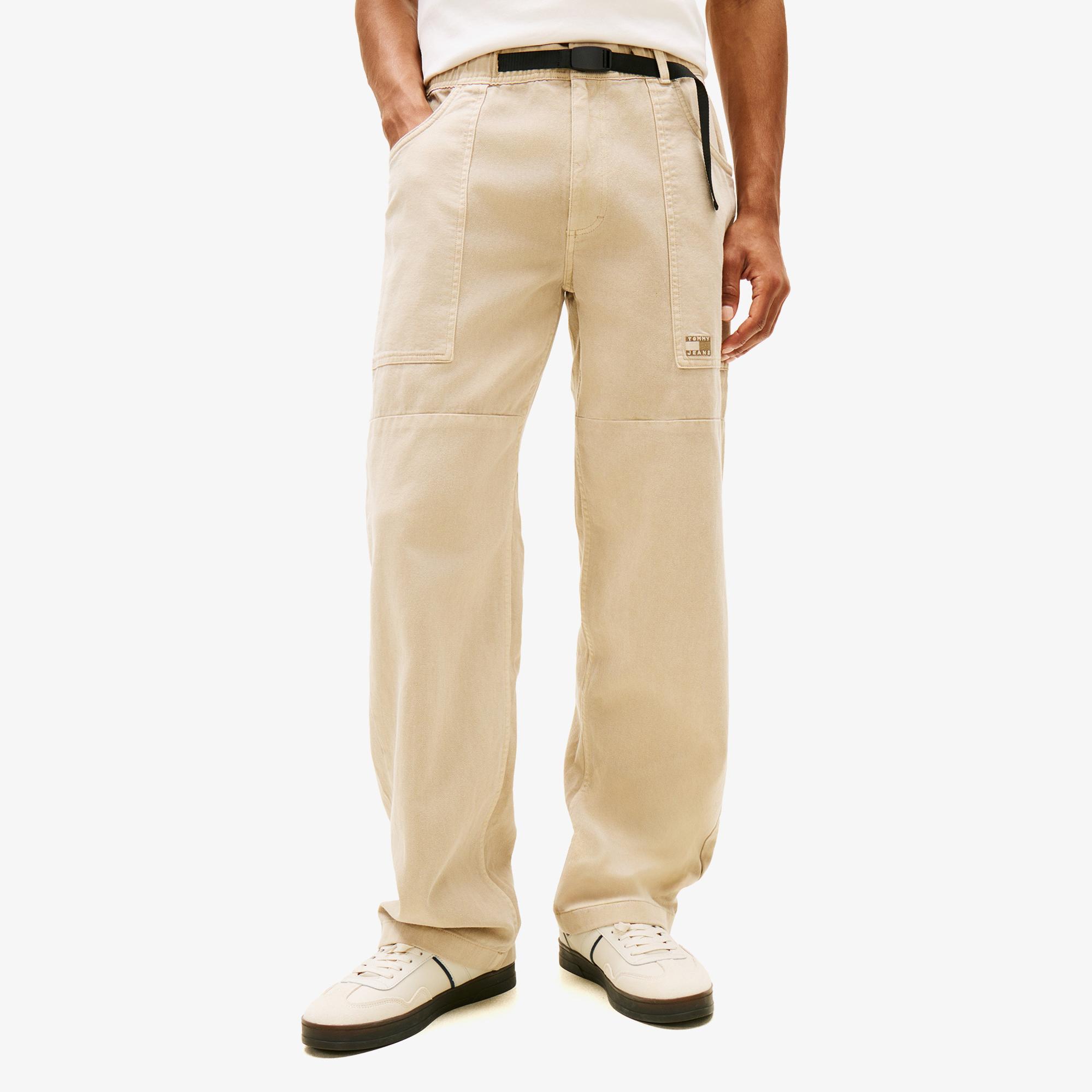 Tommy Hilfiger Jaimie Fabric Blocking Pant Erkek Bej Pantolon