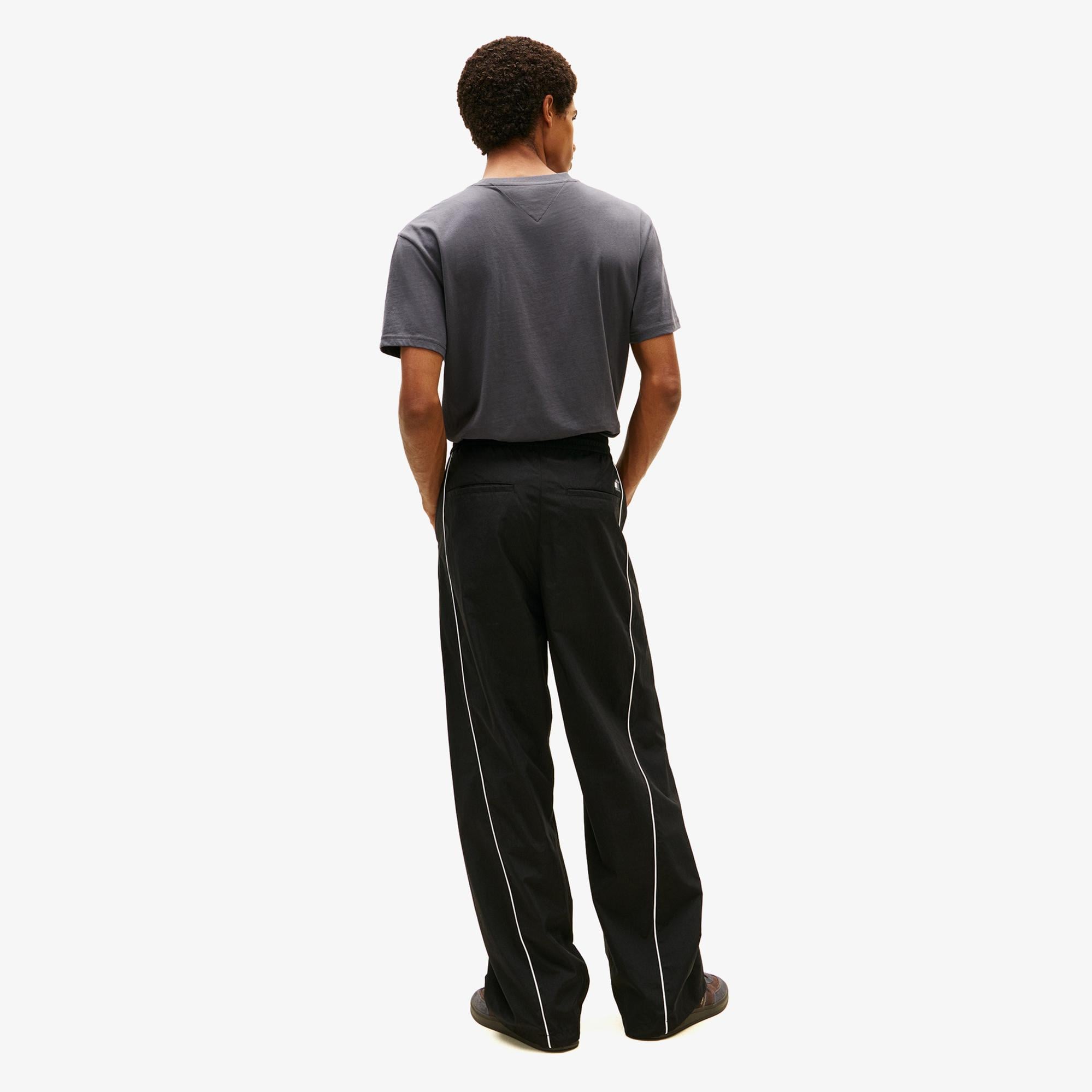 Tommy Hilfiger Theo Parachute Track Erkek Siyah Pantolon