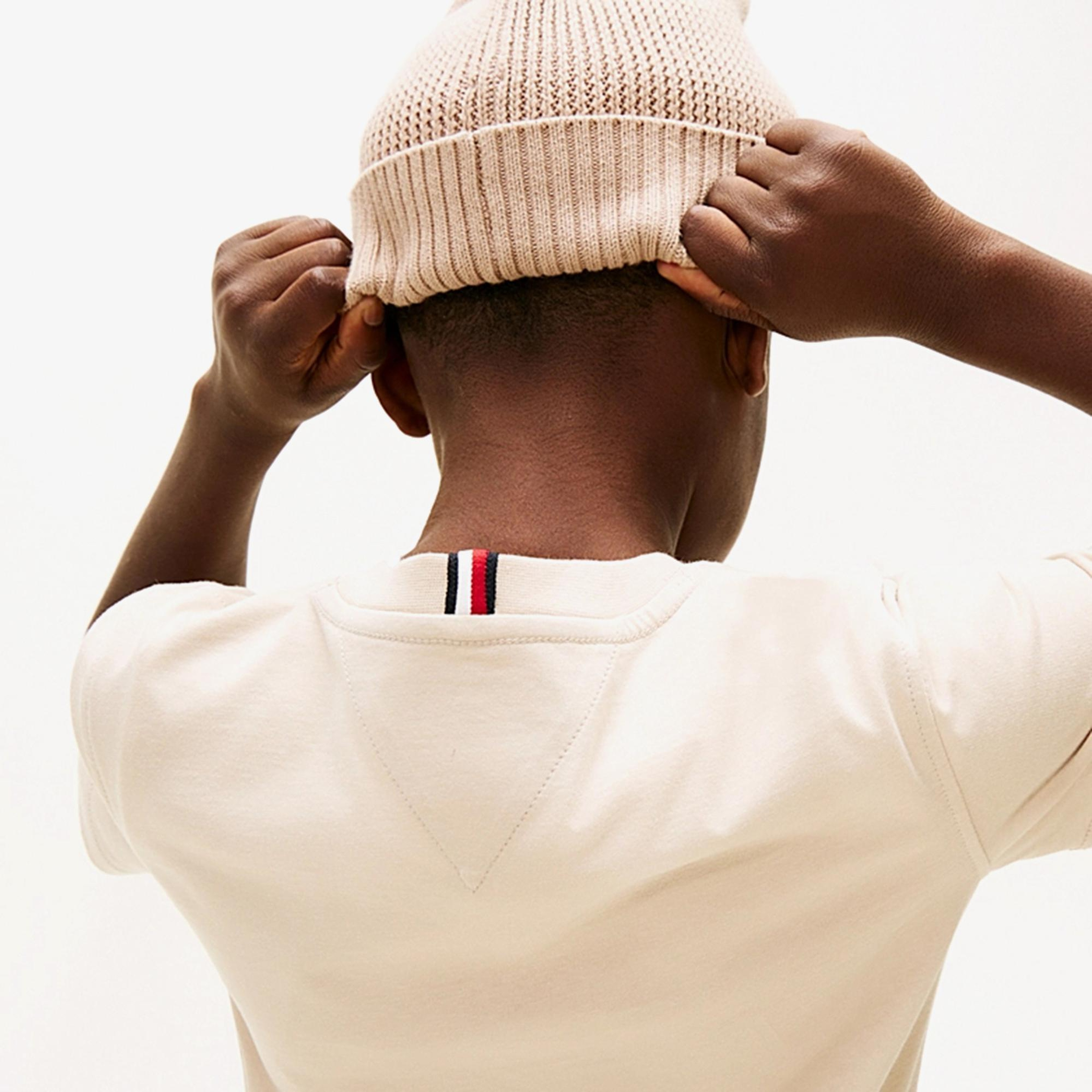 Tommy Hilfiger Monotype Print Graphic Çocuk Bej T-Shirt