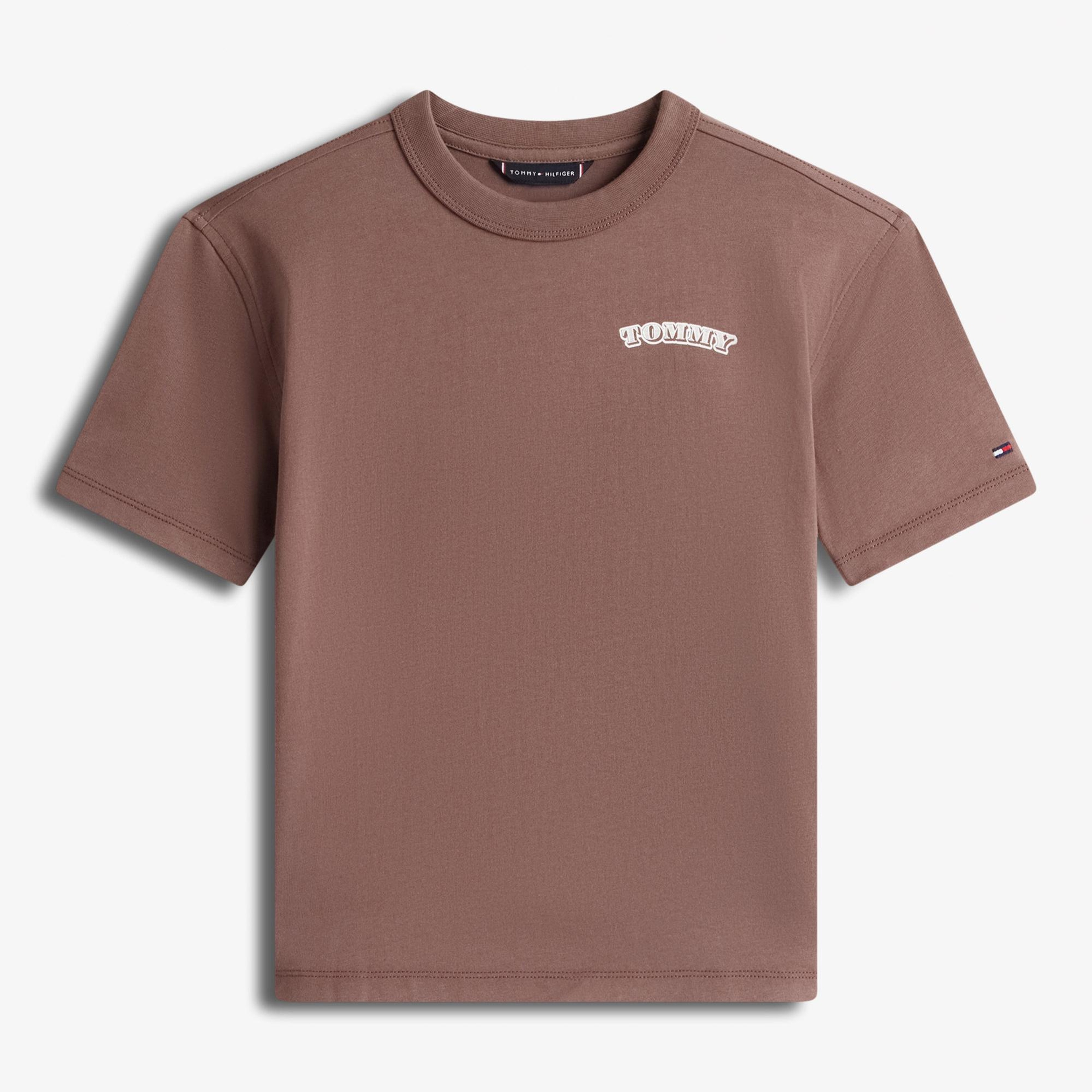 Tommy Hilfiger Puff Print Graphic Çocuk Kahverengi T-Shirt
