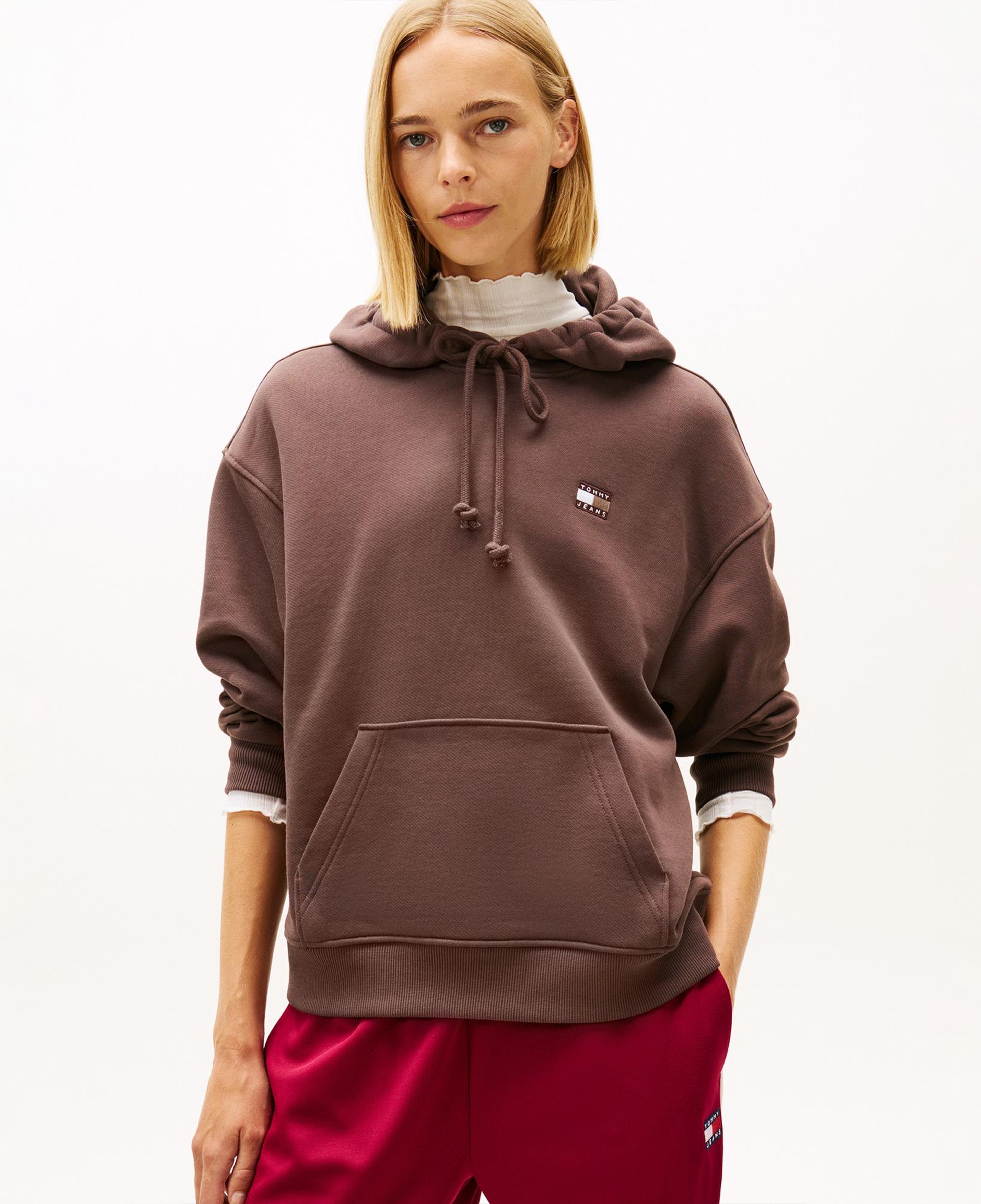 Tommy Hilfiger Bxy Badge Kadın Kahverengi Sweatshirt