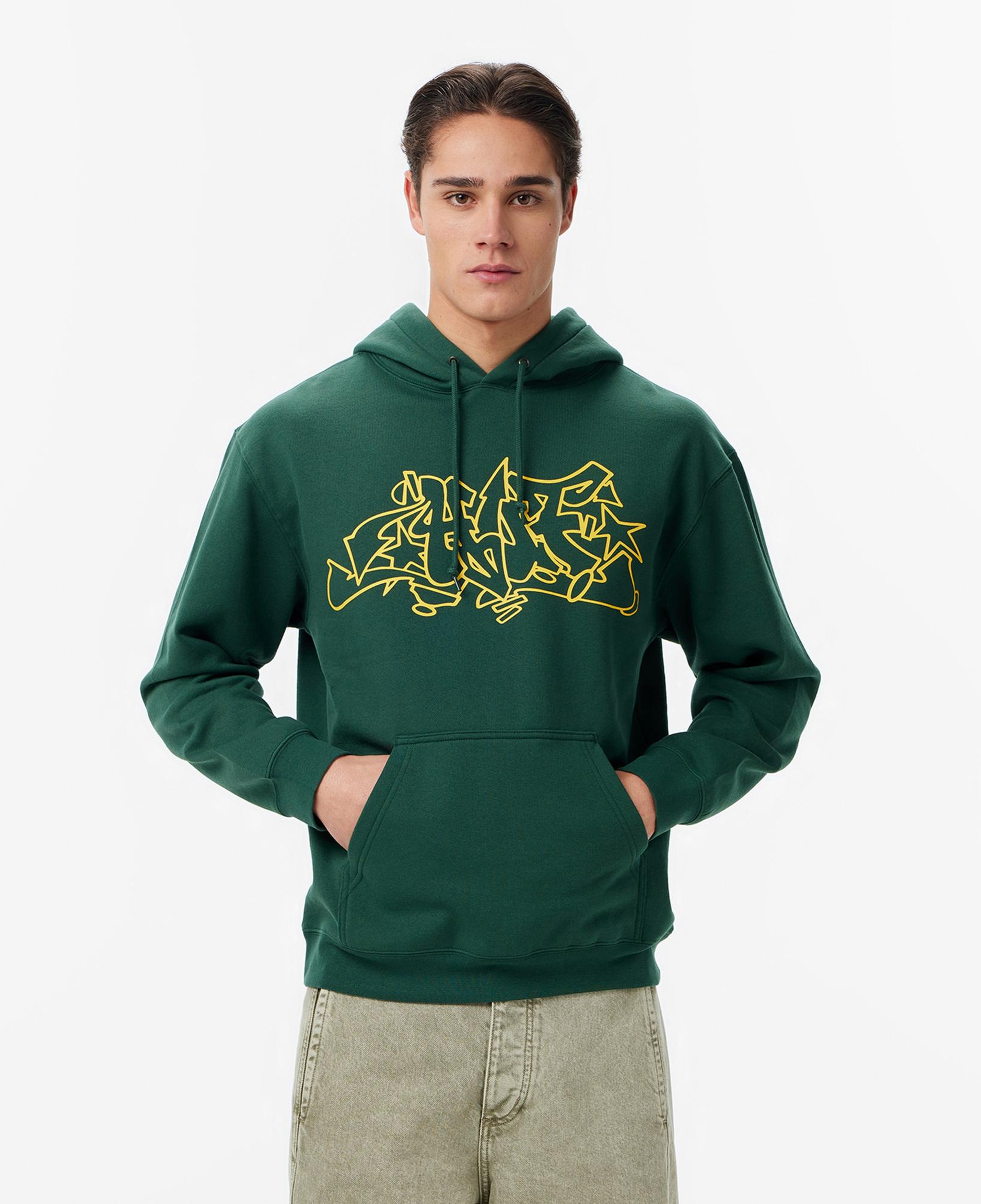 Huf Outlines Pullover Erkek Yeşil Sweatshirt