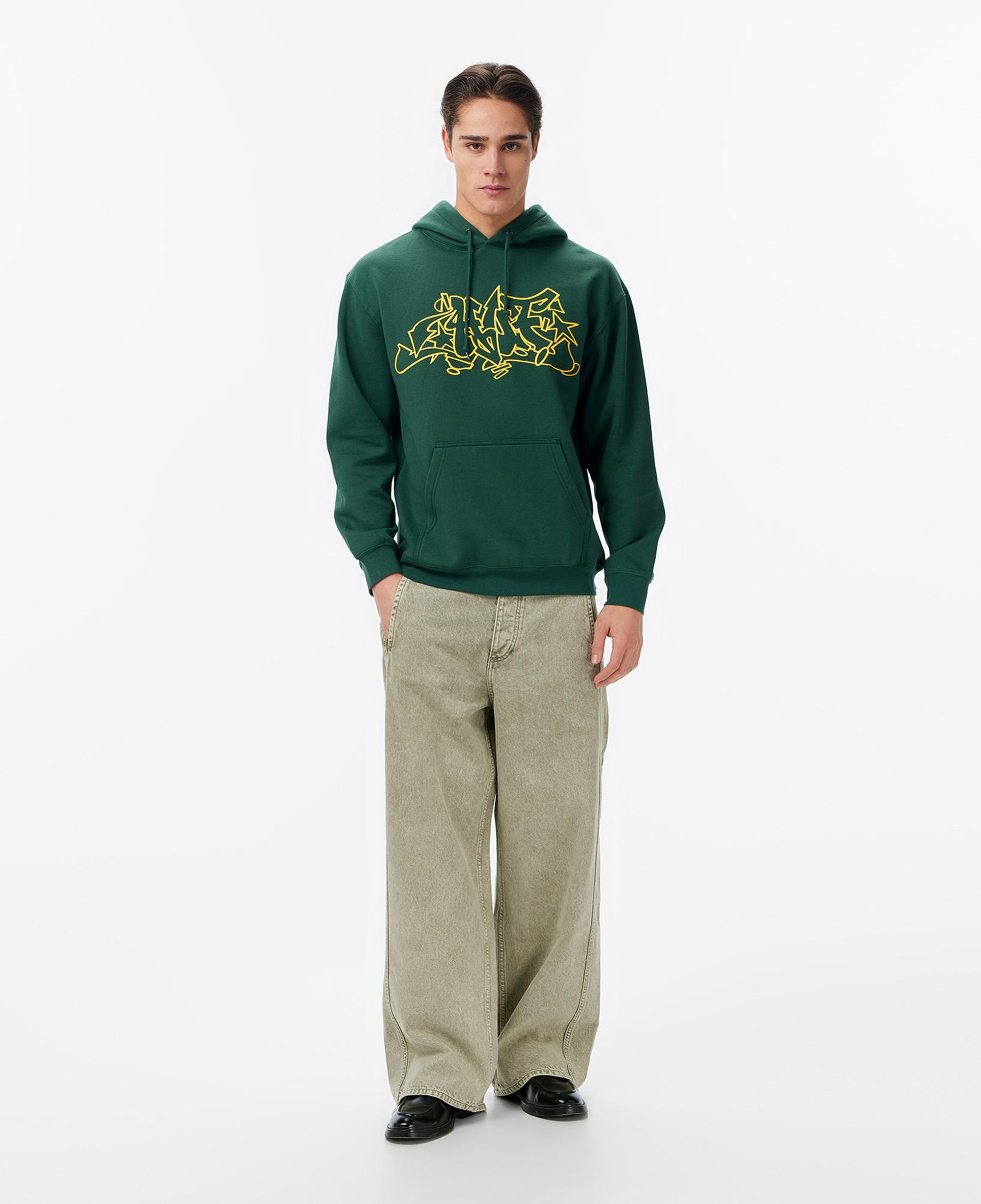 Huf Outlines Pullover Erkek Yeşil Sweatshirt