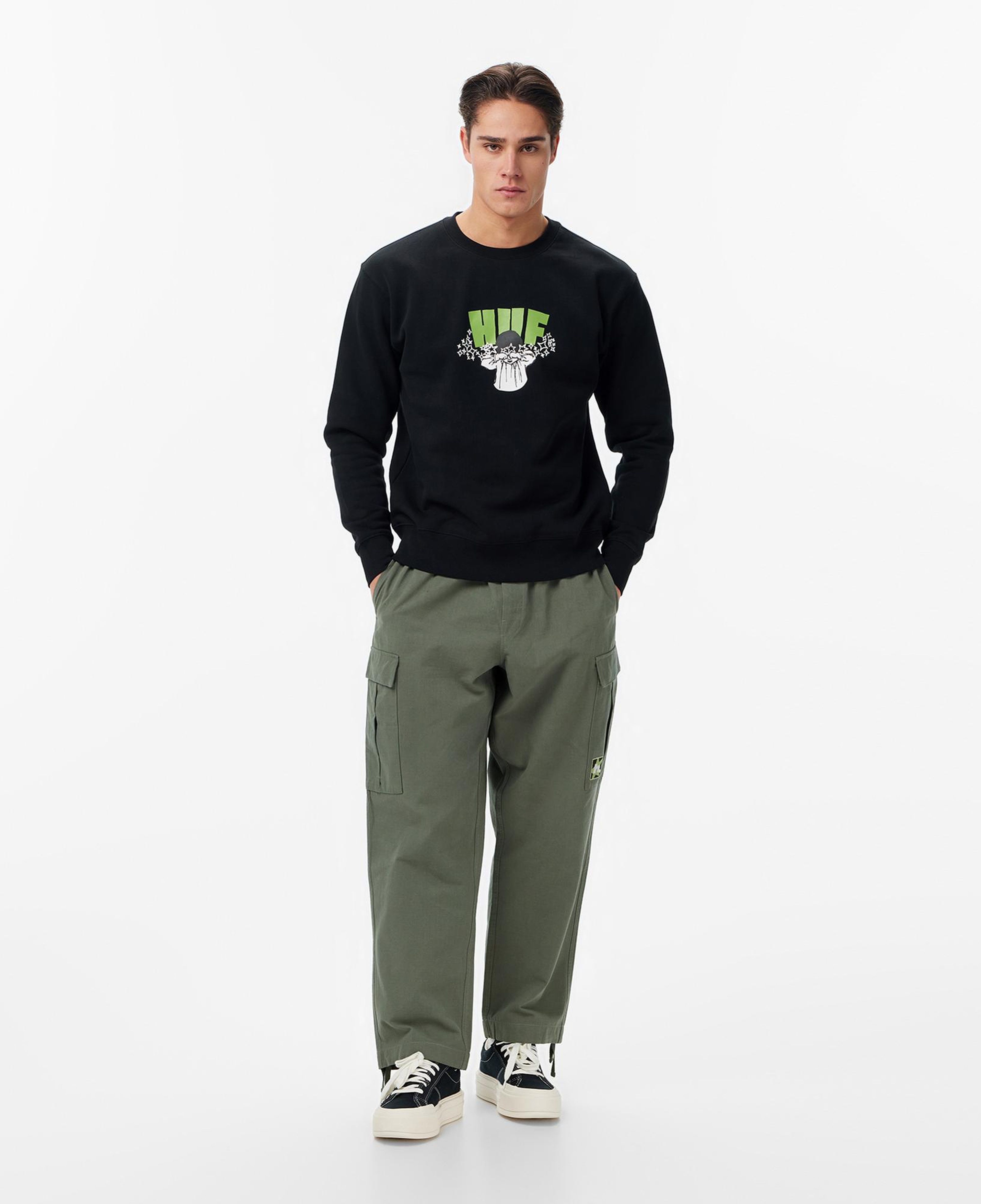 Huf Dazed Crewneck Erkek Siyah Sweatshirt