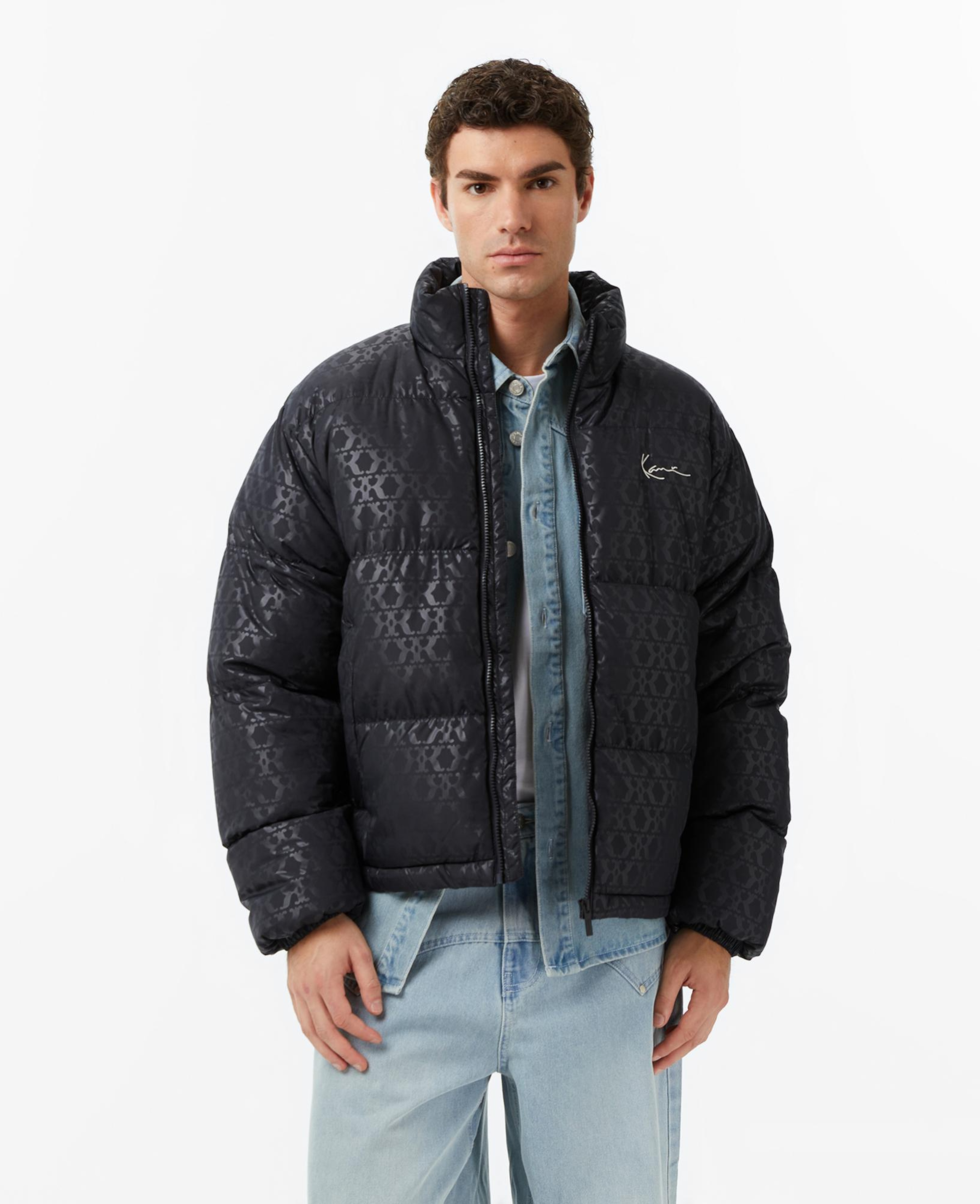 Karl Kani Aop Signature Puffer Winter Erkek Siyah Mont