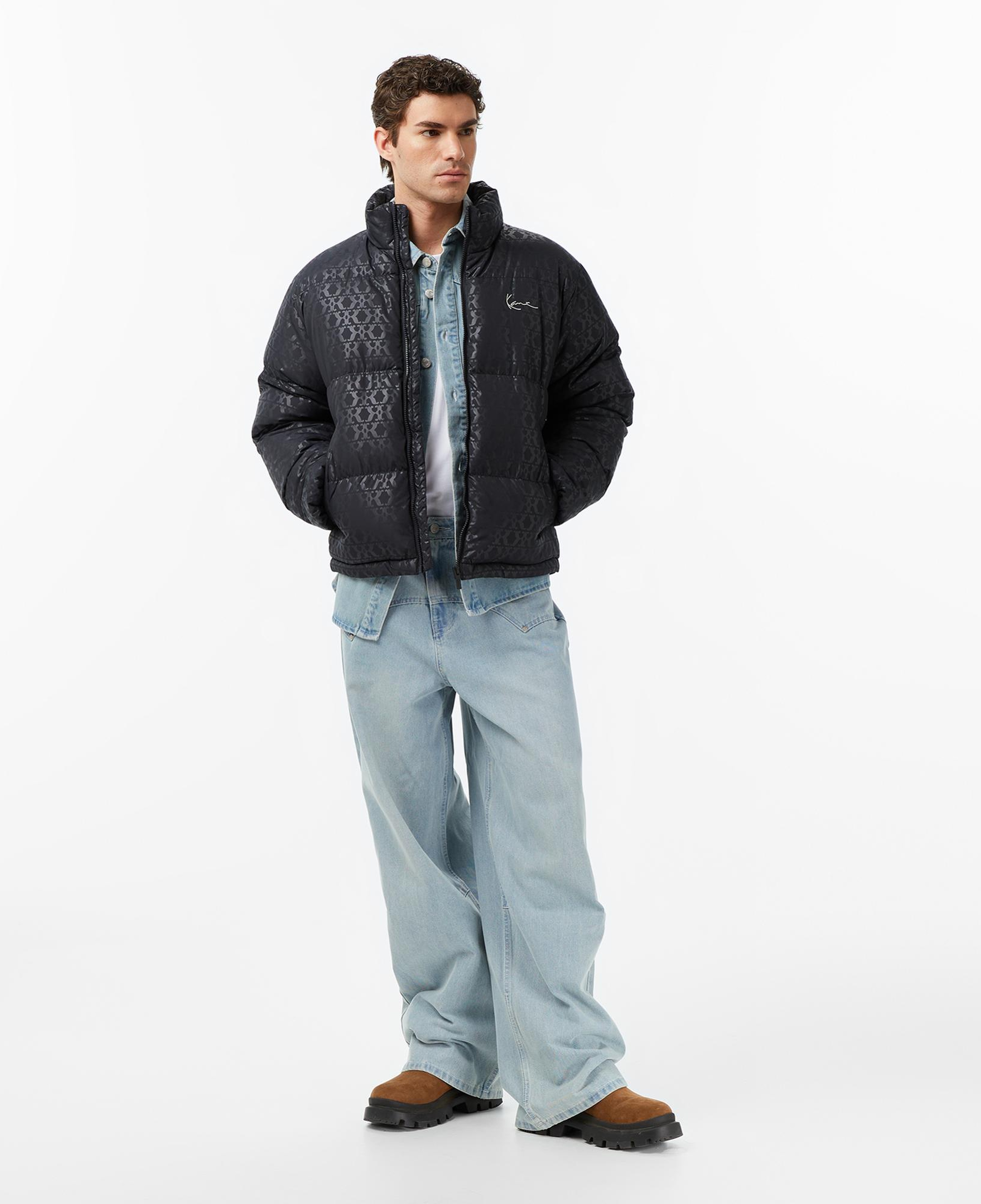 Karl Kani Aop Signature Puffer Winter Erkek Siyah Mont