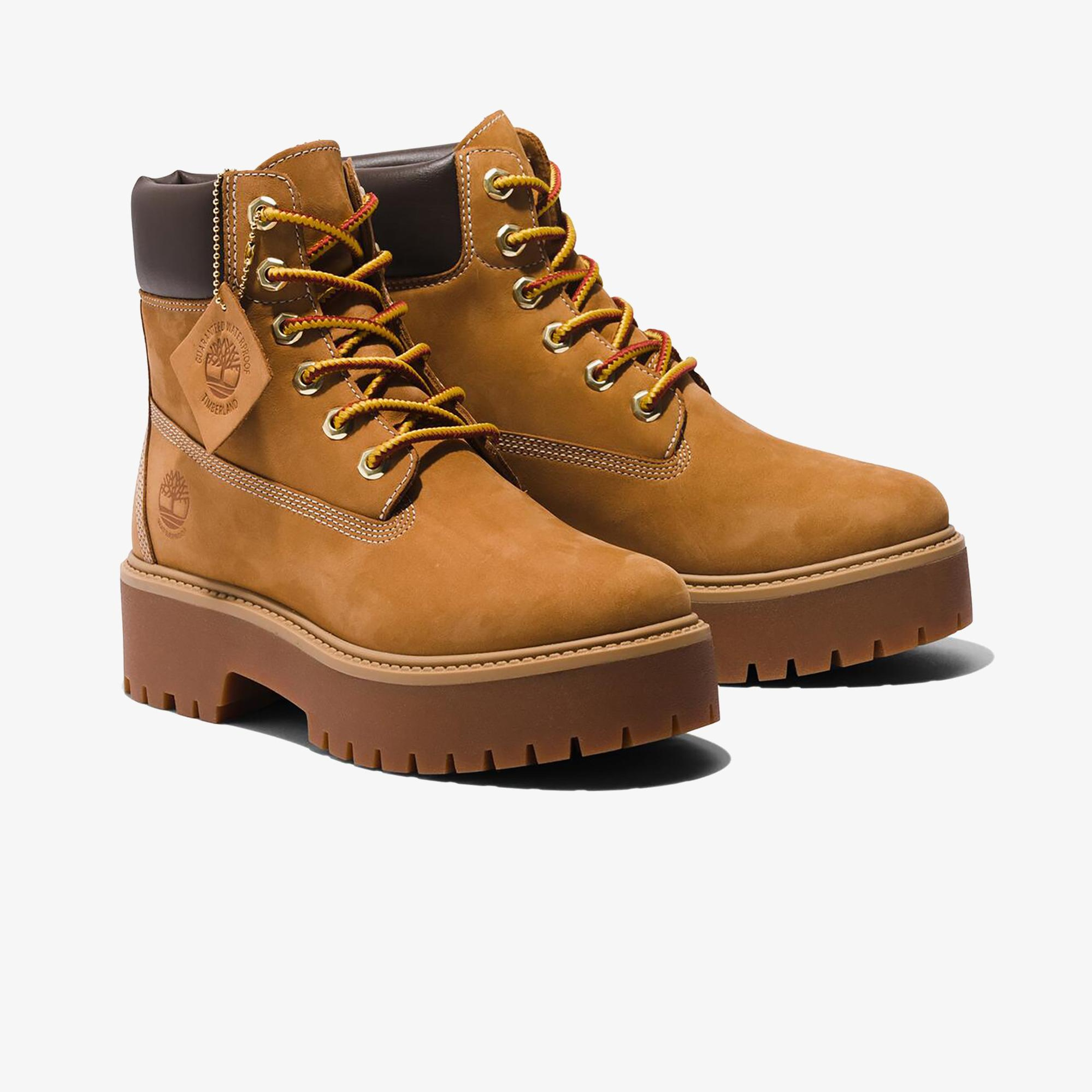 Timberland Stone Street 15 cm Su Geçirmez Platform Kadın Krem Bot