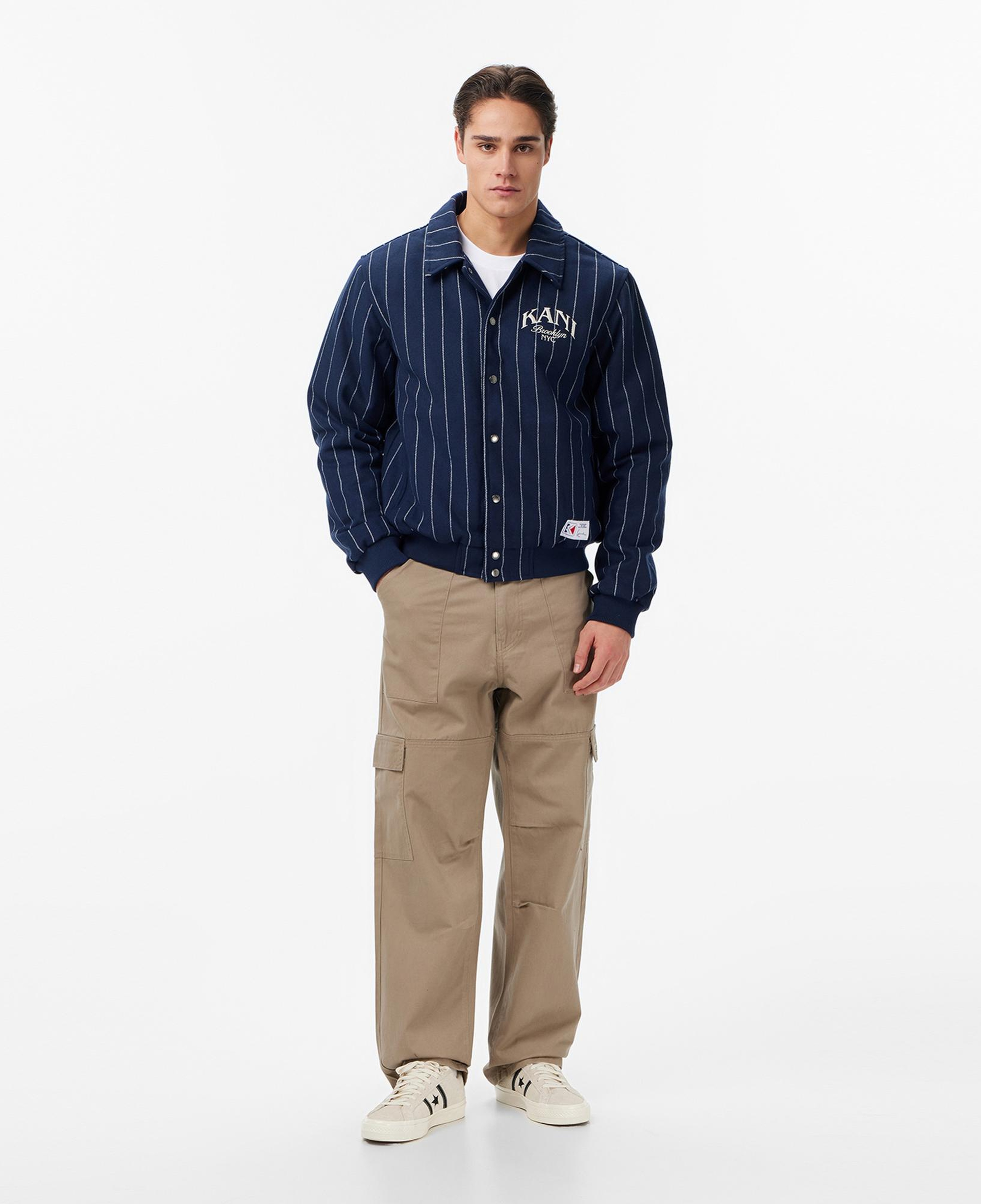 Karl Kani Pinstripes Wool Erkek Mavi Ceket