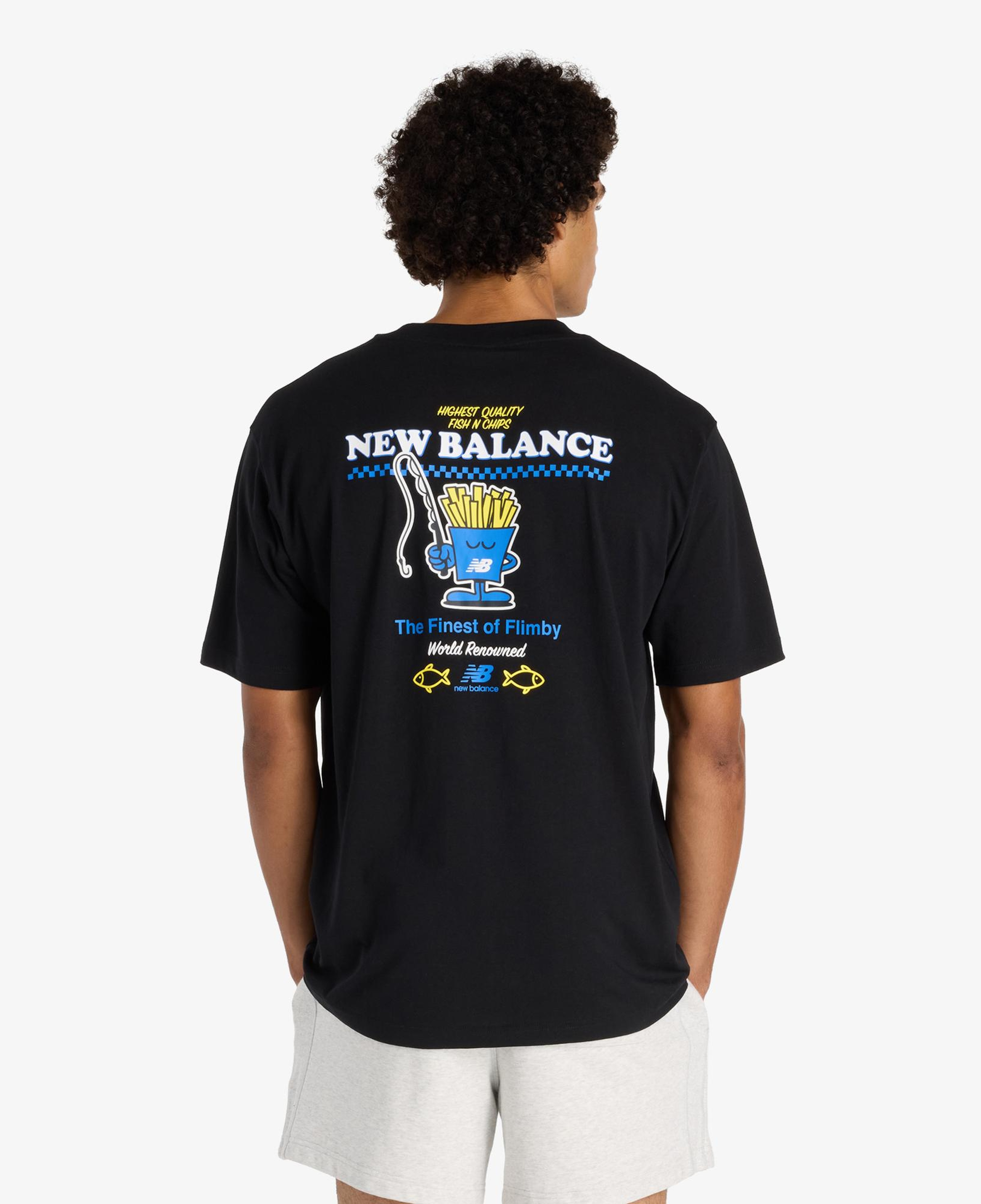New Balance Fish and Chips Erkek Siyah T-Shirt