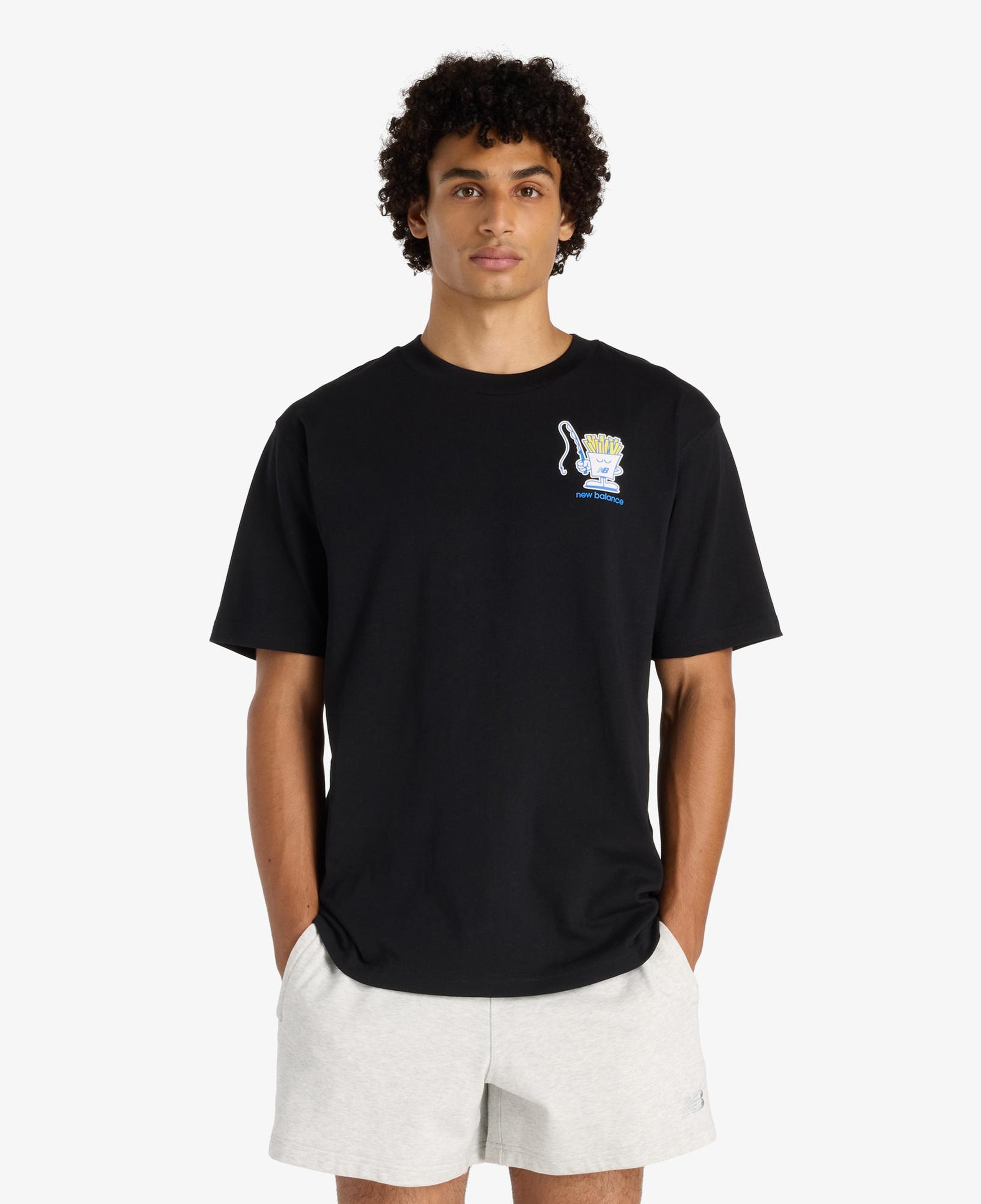 New Balance Fish and Chips Erkek Siyah T-Shirt
