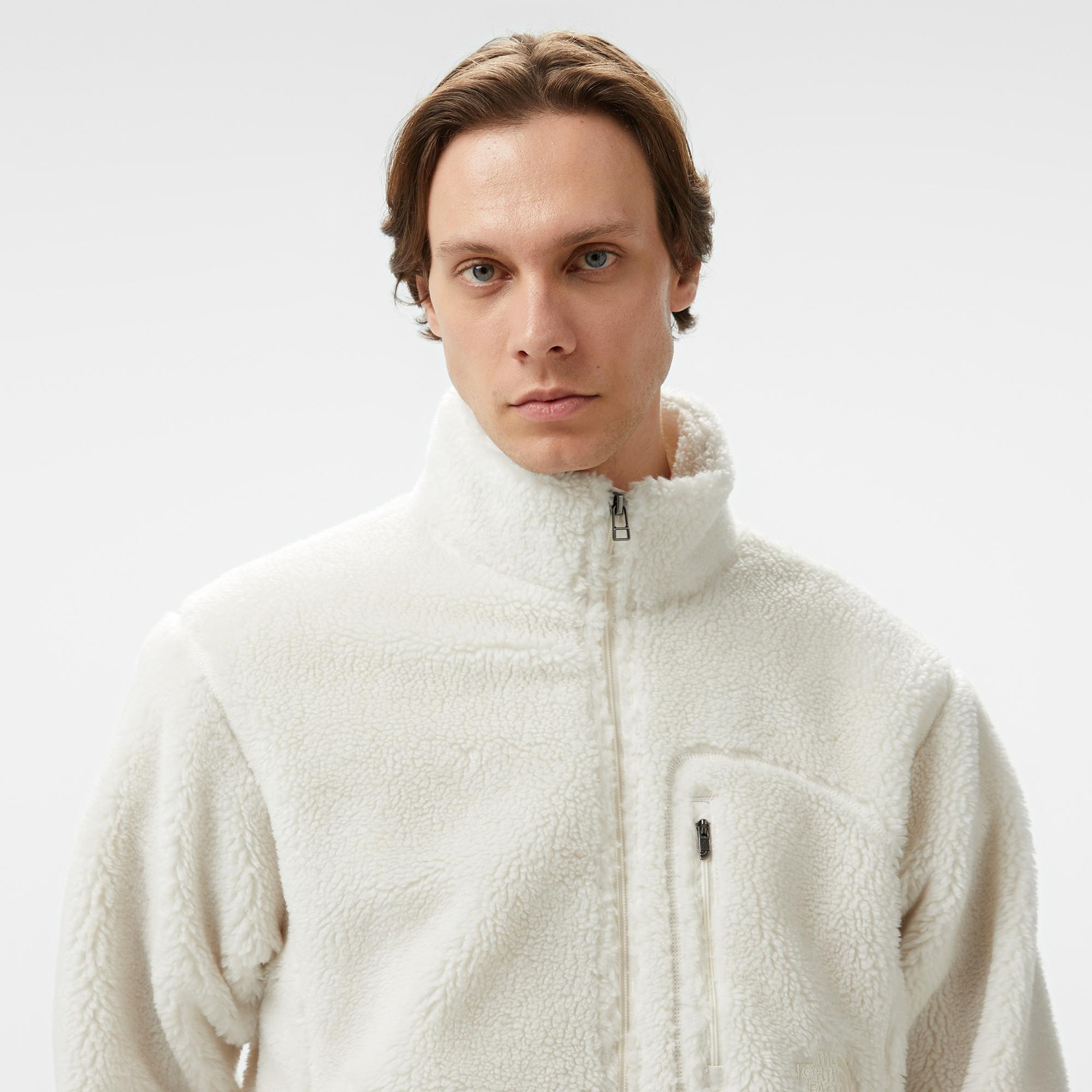 The North Face Extreme Pile Full Zipped Erkek Beyaz Polar Ceket