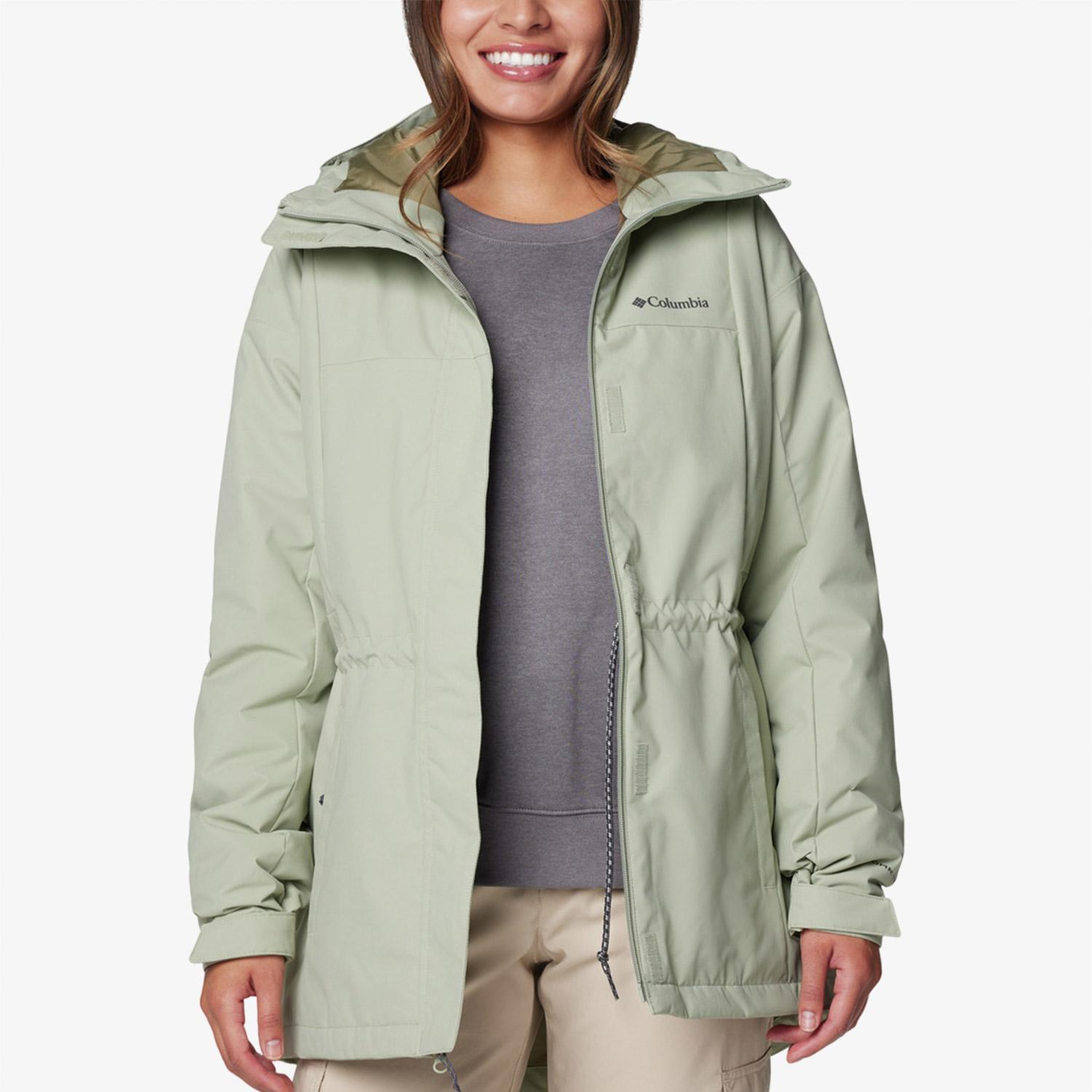 Columbia Siyah Hikebound II Long Insulated Kadın Yeşil Mont