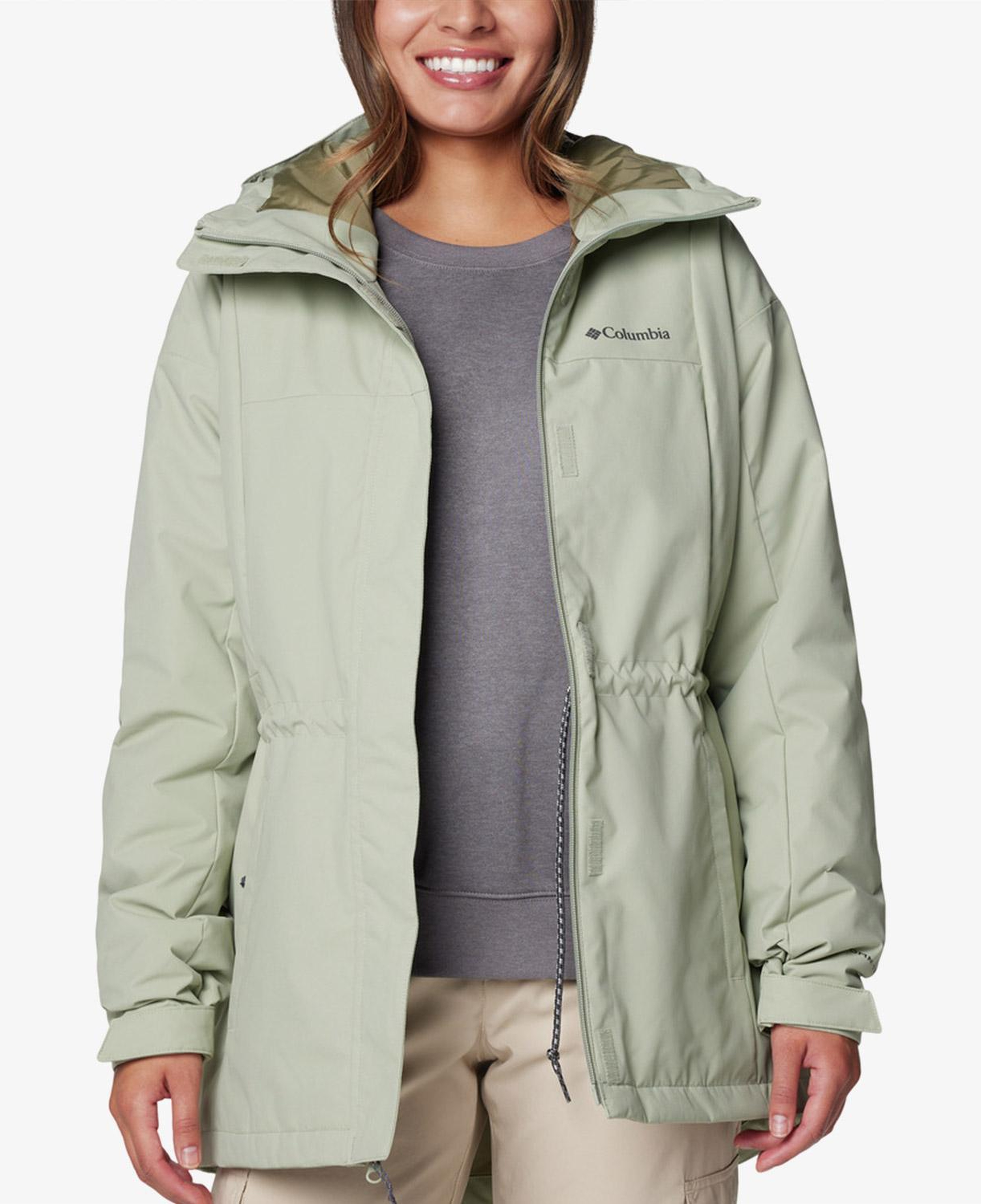 Columbia Siyah Hikebound II Long Insulated Kadın Yeşil Mont