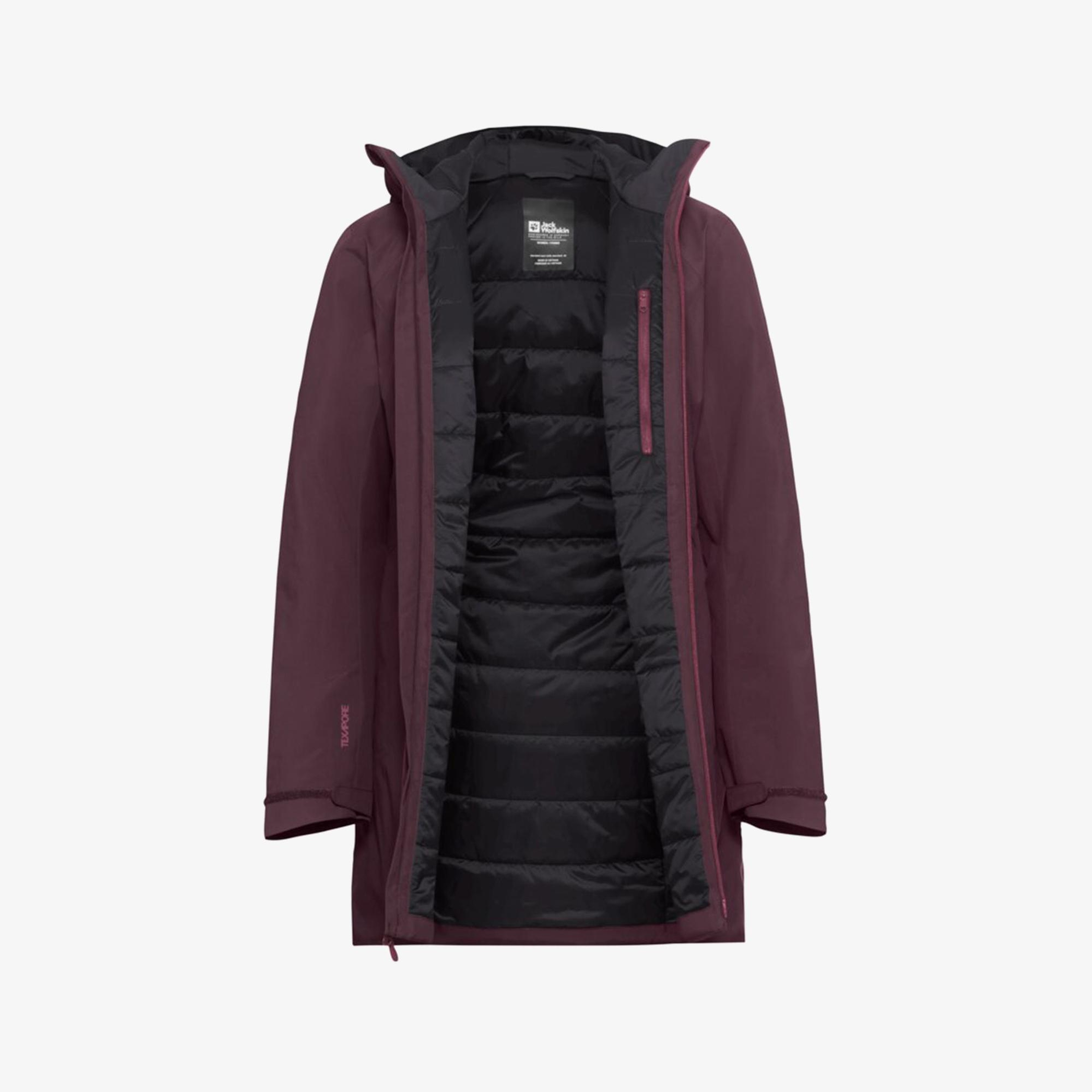 Jack Wolfskin Heidelstein Insulated Kadın Mor Ceket