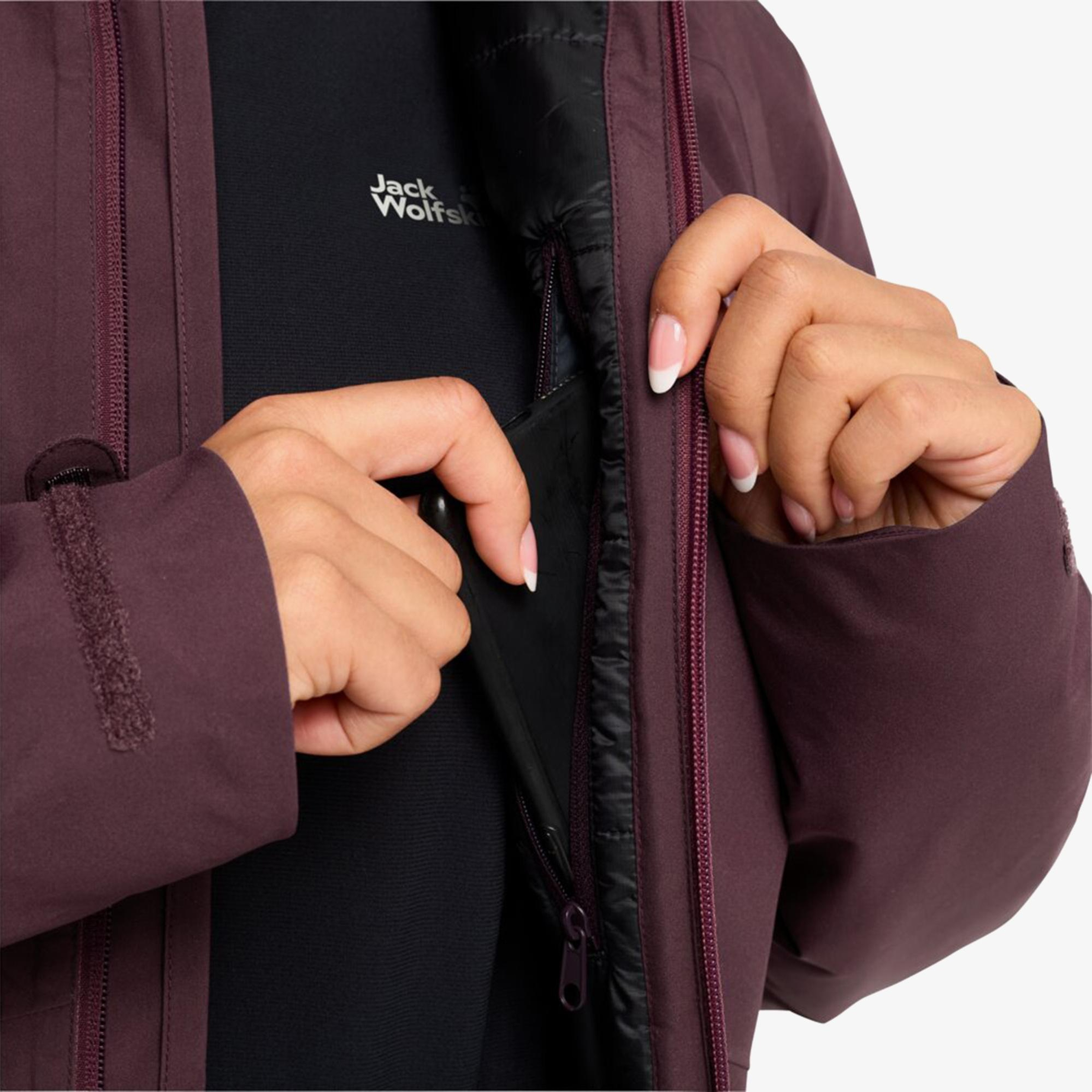 Jack Wolfskin Heidelstein Insulated Kadın Mor Ceket