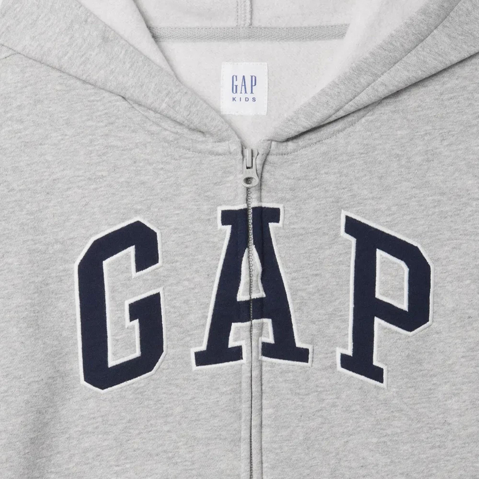 Gap V-Bas Heritage Çocuk Gri Sweatshirt