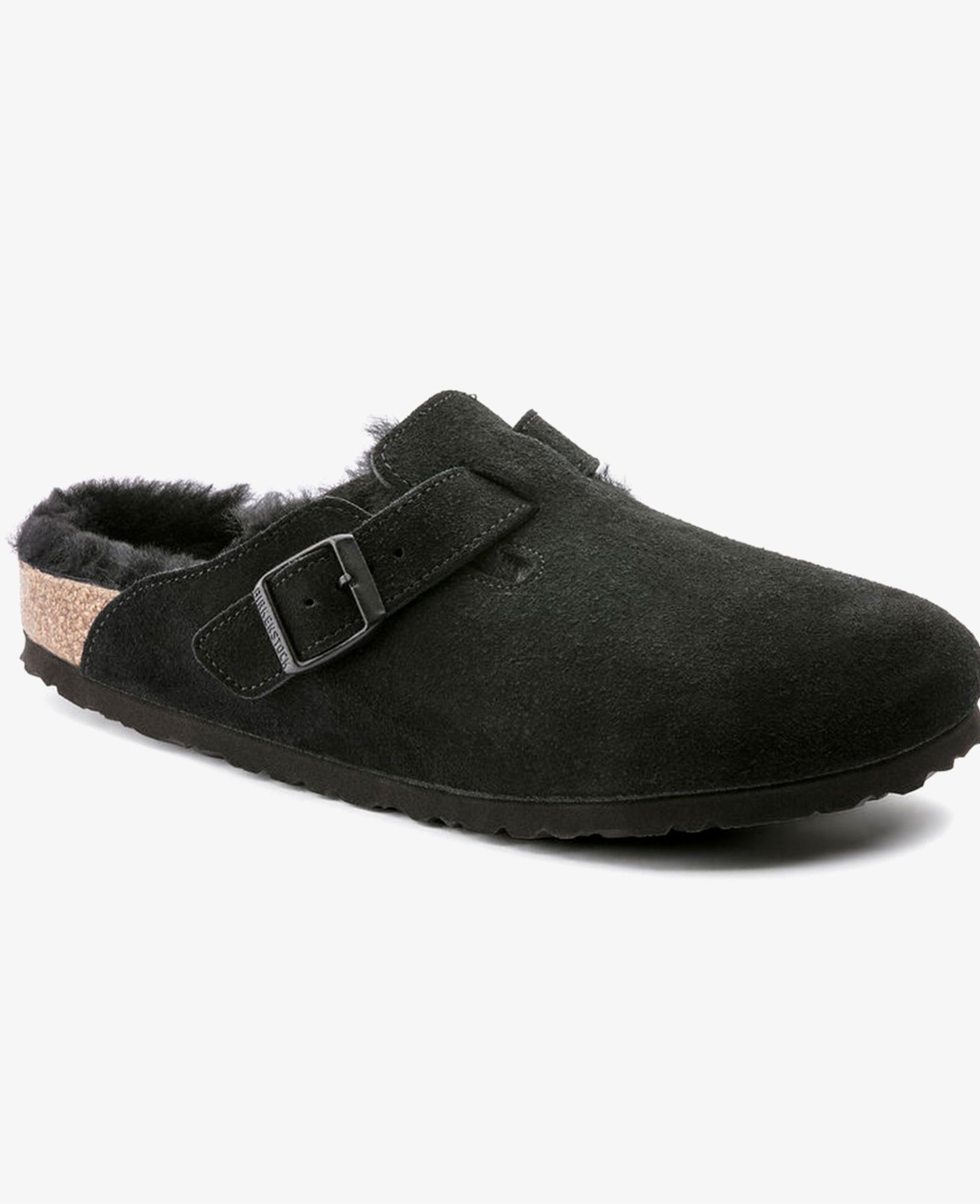 Birkenstock Boston Fell VI Unisex Siyah Terlik