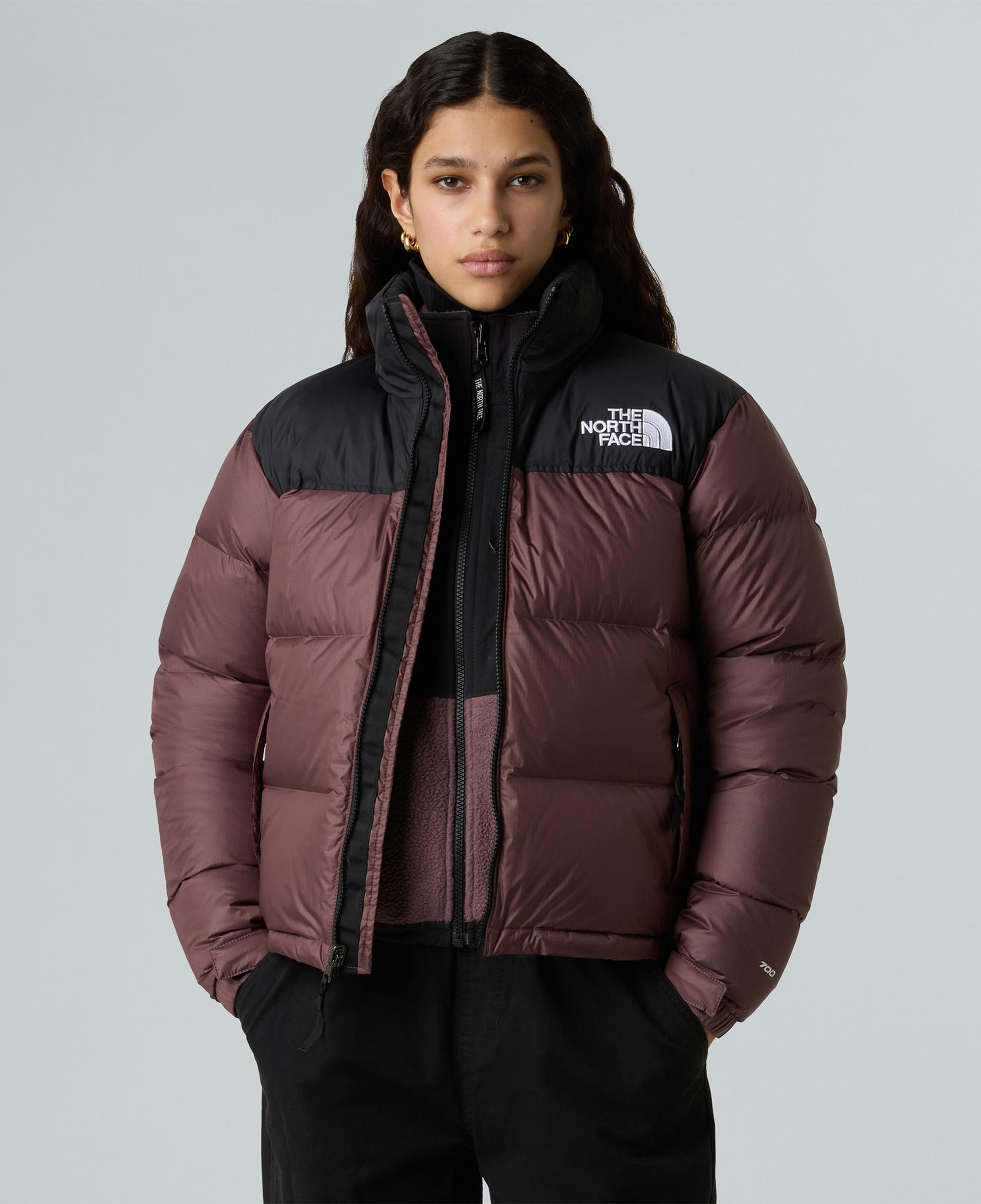 The North Face Kadın 1996 Retro Nuptse Mürdüm/Siyah Mont