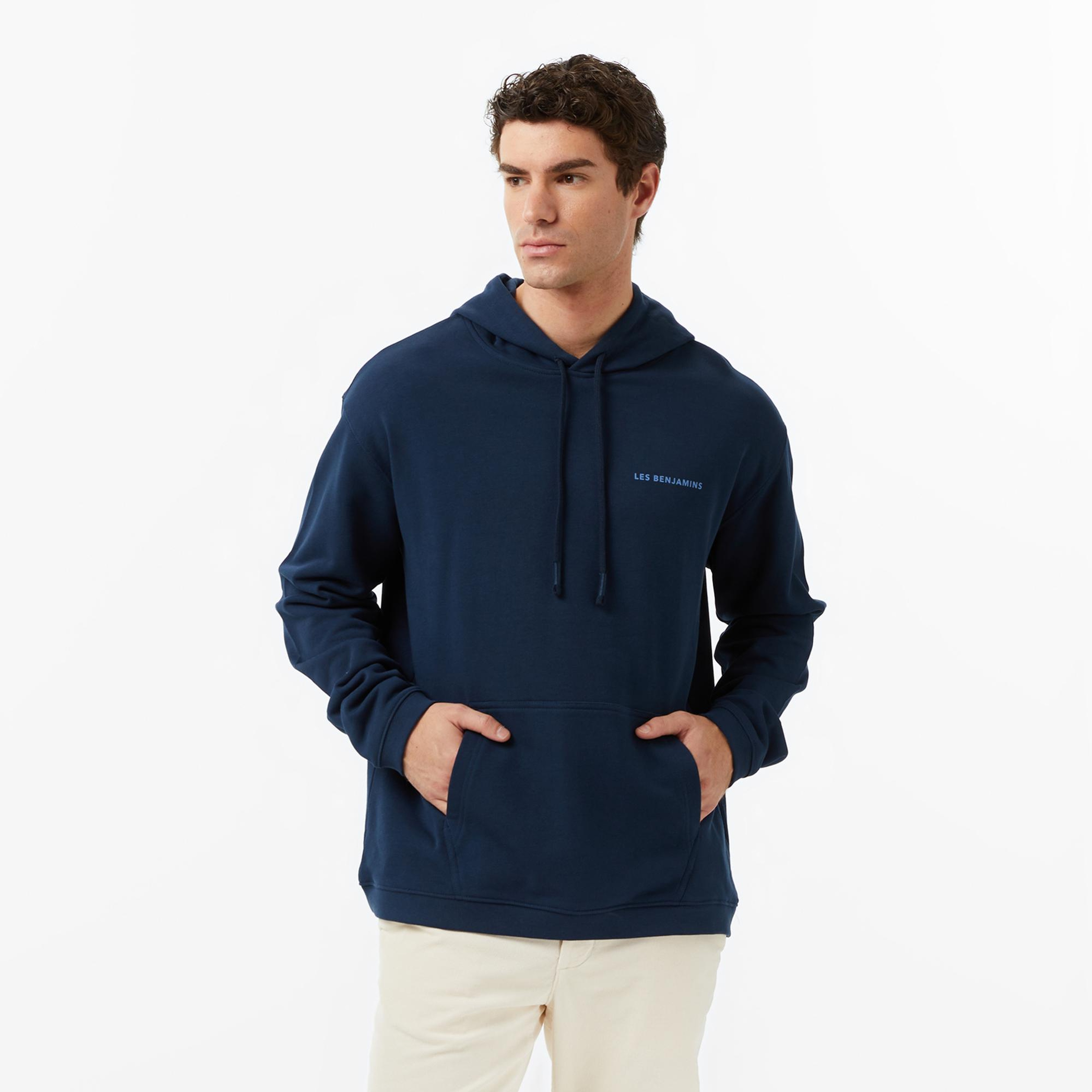 Les Benjamins Erkek Mavi Sweatshirt