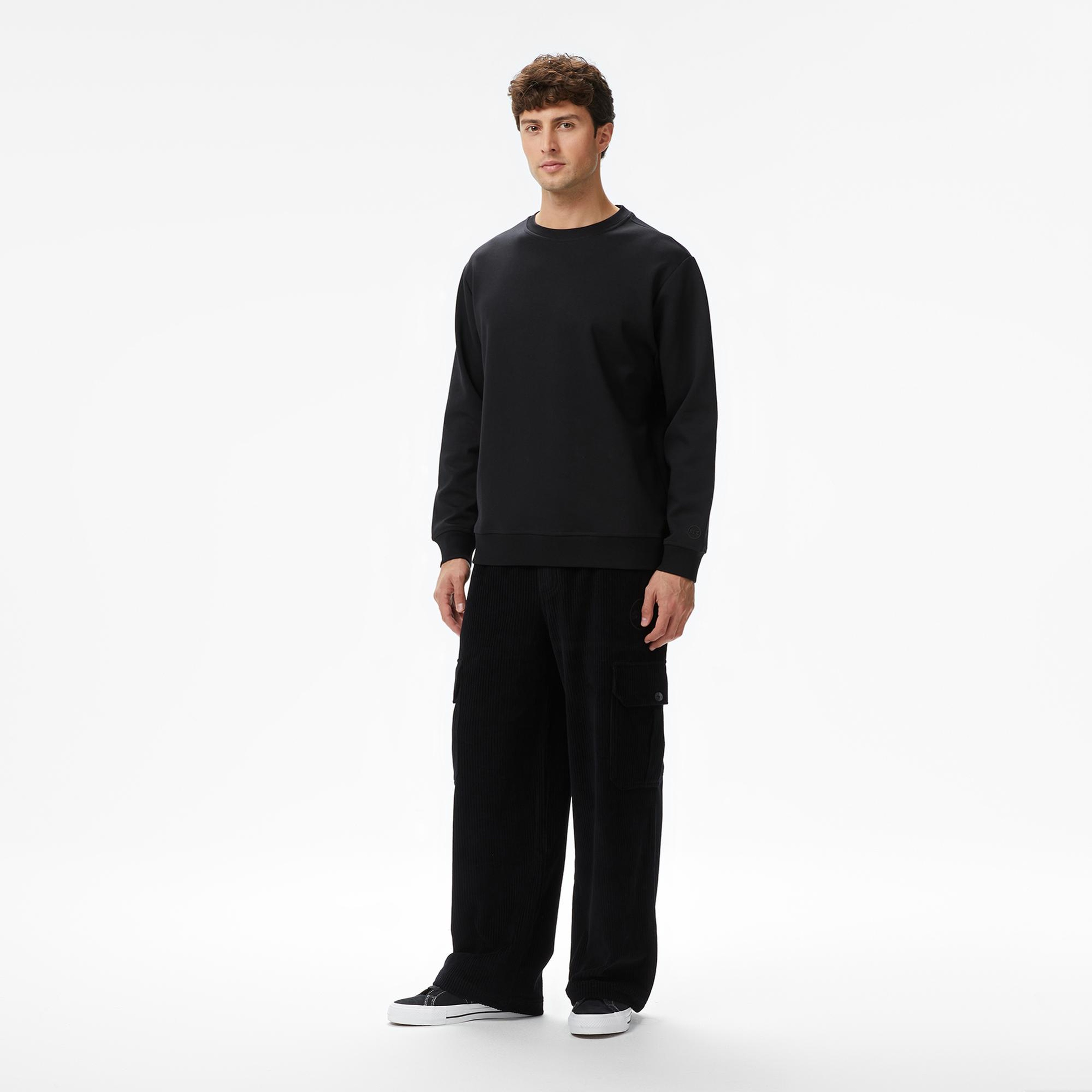 UNITED4 Erkek Siyah Sweatshirt