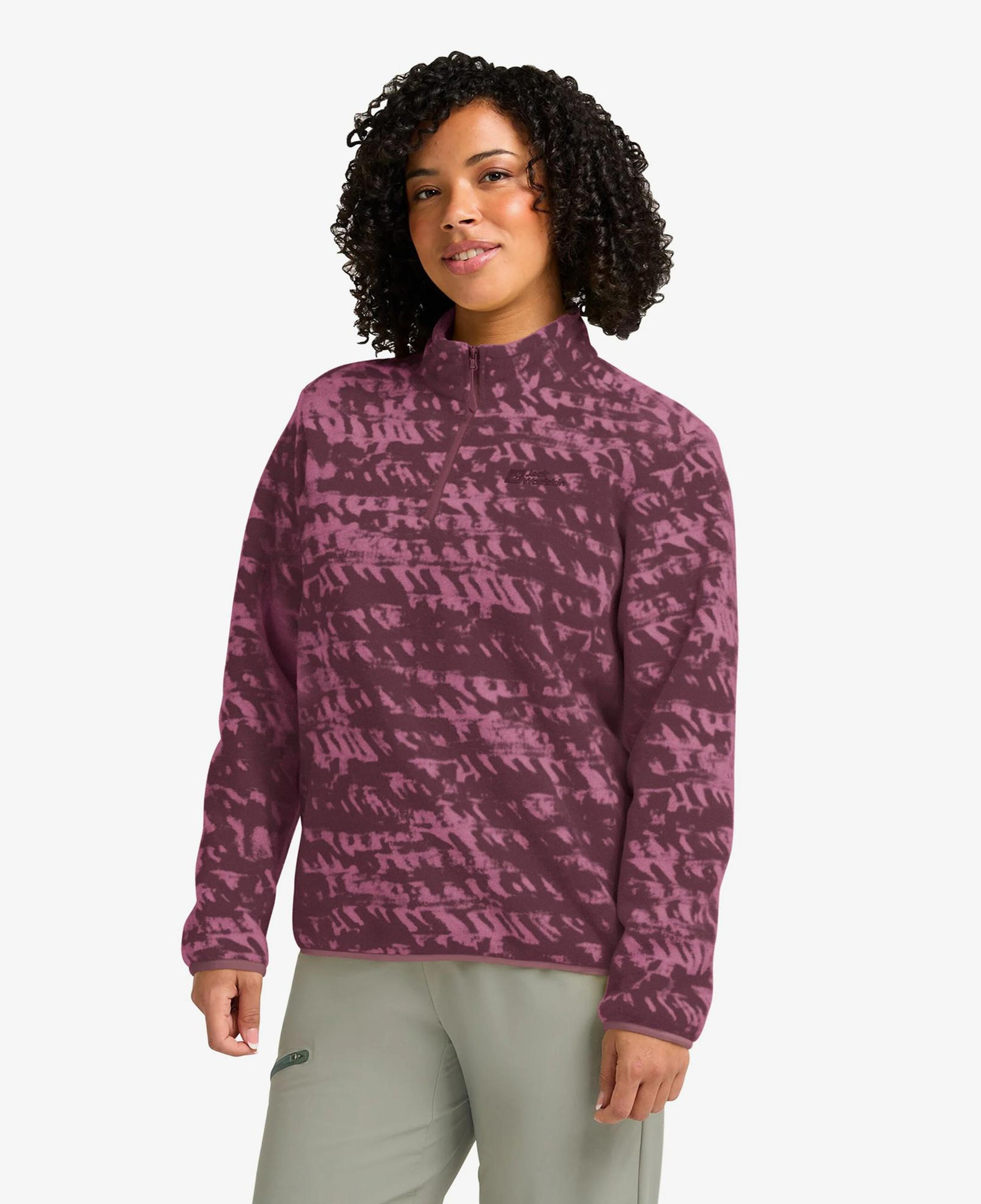 Jack Wolfskin Big Sky Half Zipped Kadın Mor Polar