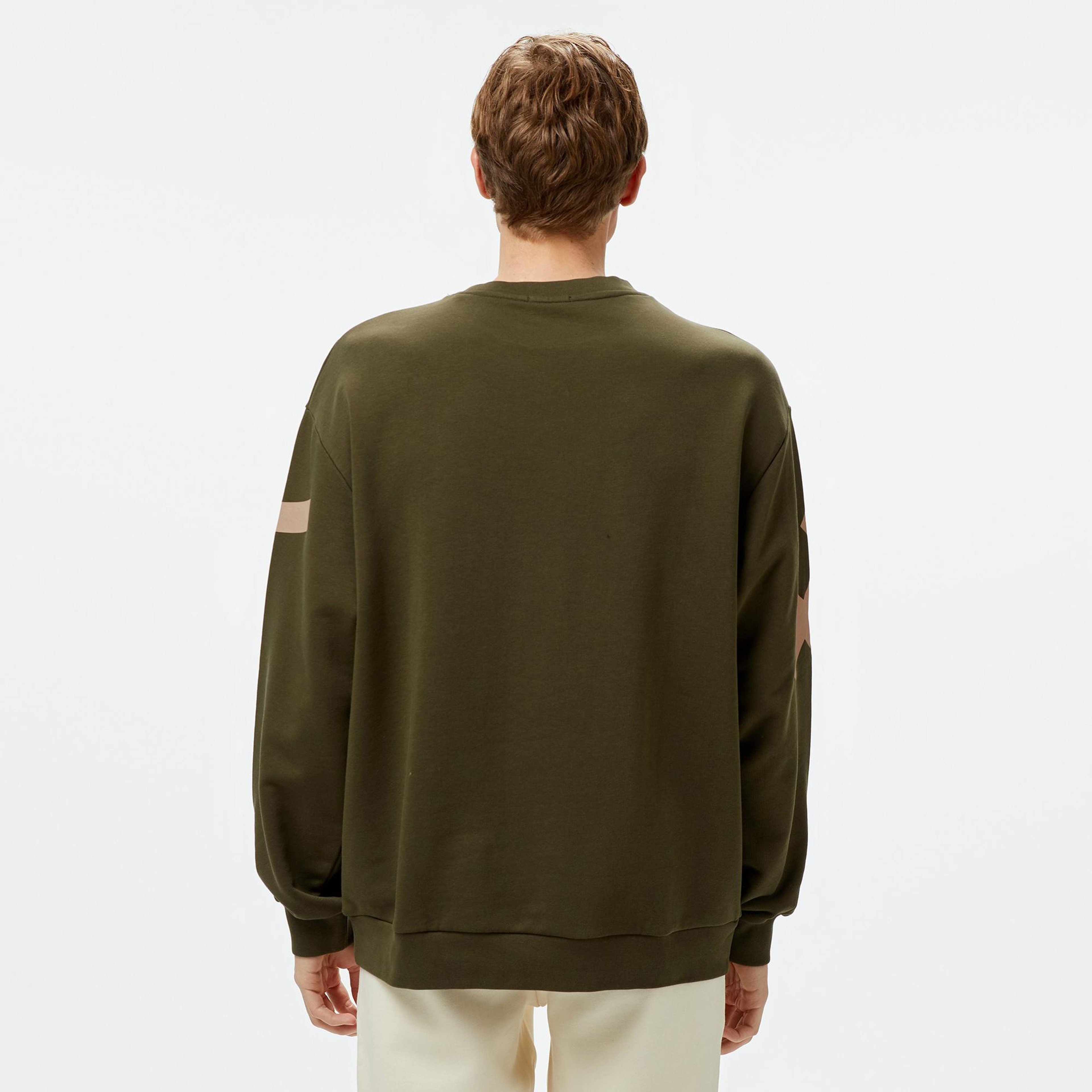 The Stay Line Hanku Logolu Erkek Haki Sweatshirt